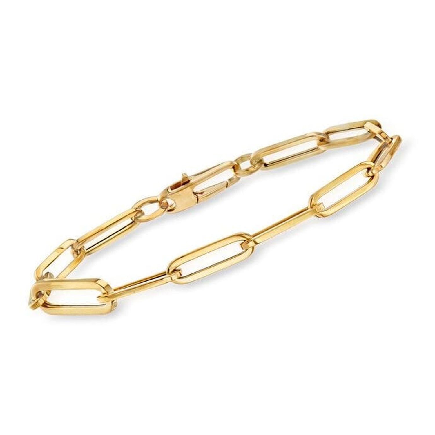 Roberto Coin 18K Yellow Gold Paperclip Bracelet 7"