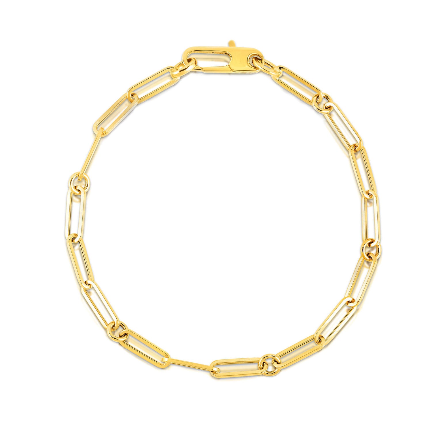 Video Thumbnail: Roberto Coin Yellow Gold Paperclip Bracelet 7 - Roberto Coin 18k Yellow Gold Paperclip Bracelet 7"