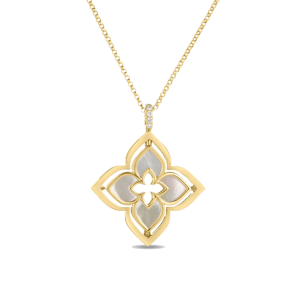 Roberto Coin 18K Yellow Gold Princess Pirouette Pendant  0.35ctw