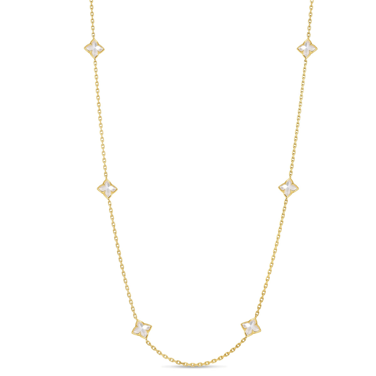 Roberto Coin 18K Yellow Gold Venetian Princess Carnival Station Necklace  36"