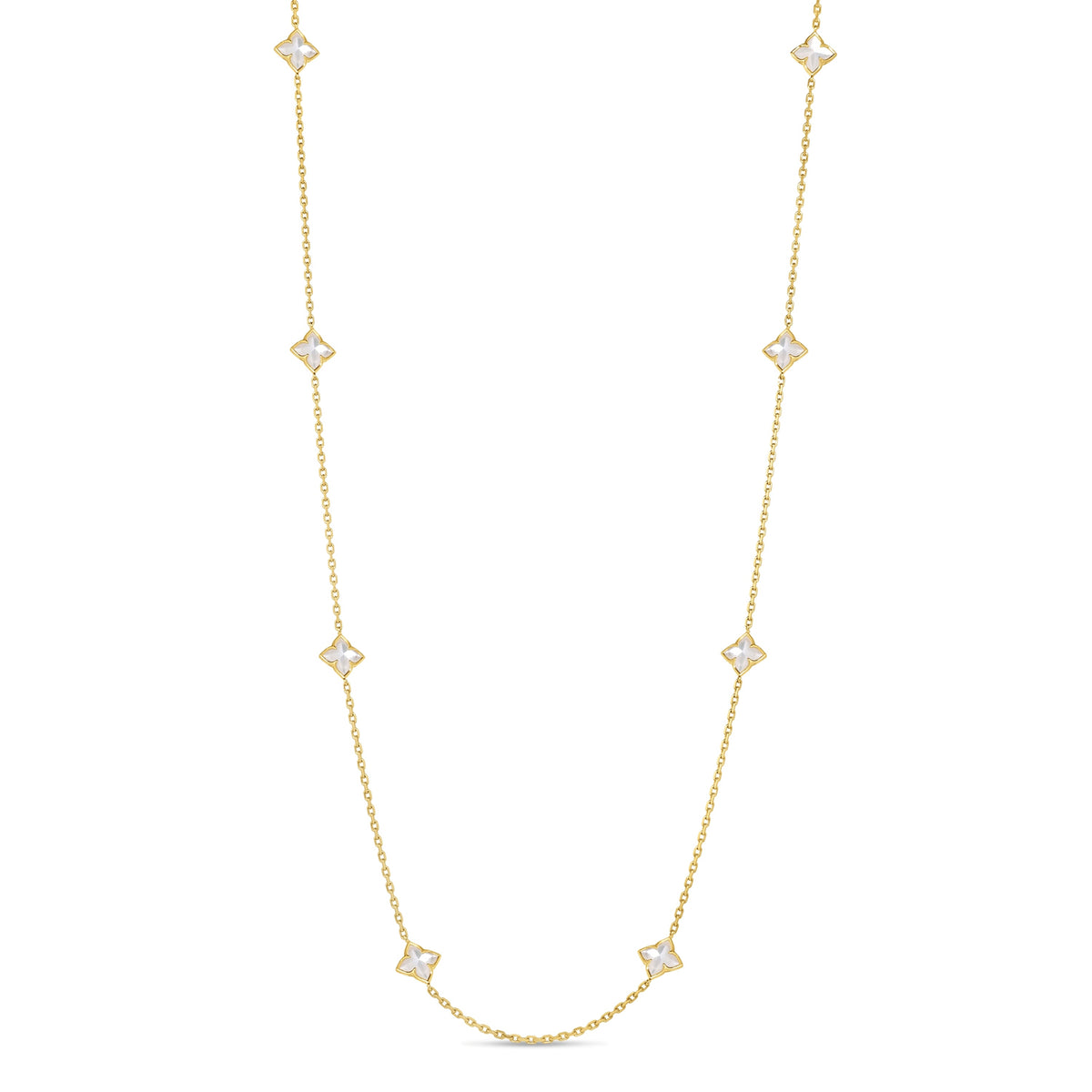 Roberto Coin 18K Yellow Gold Venetian Princess Carnival Station Necklace  36"