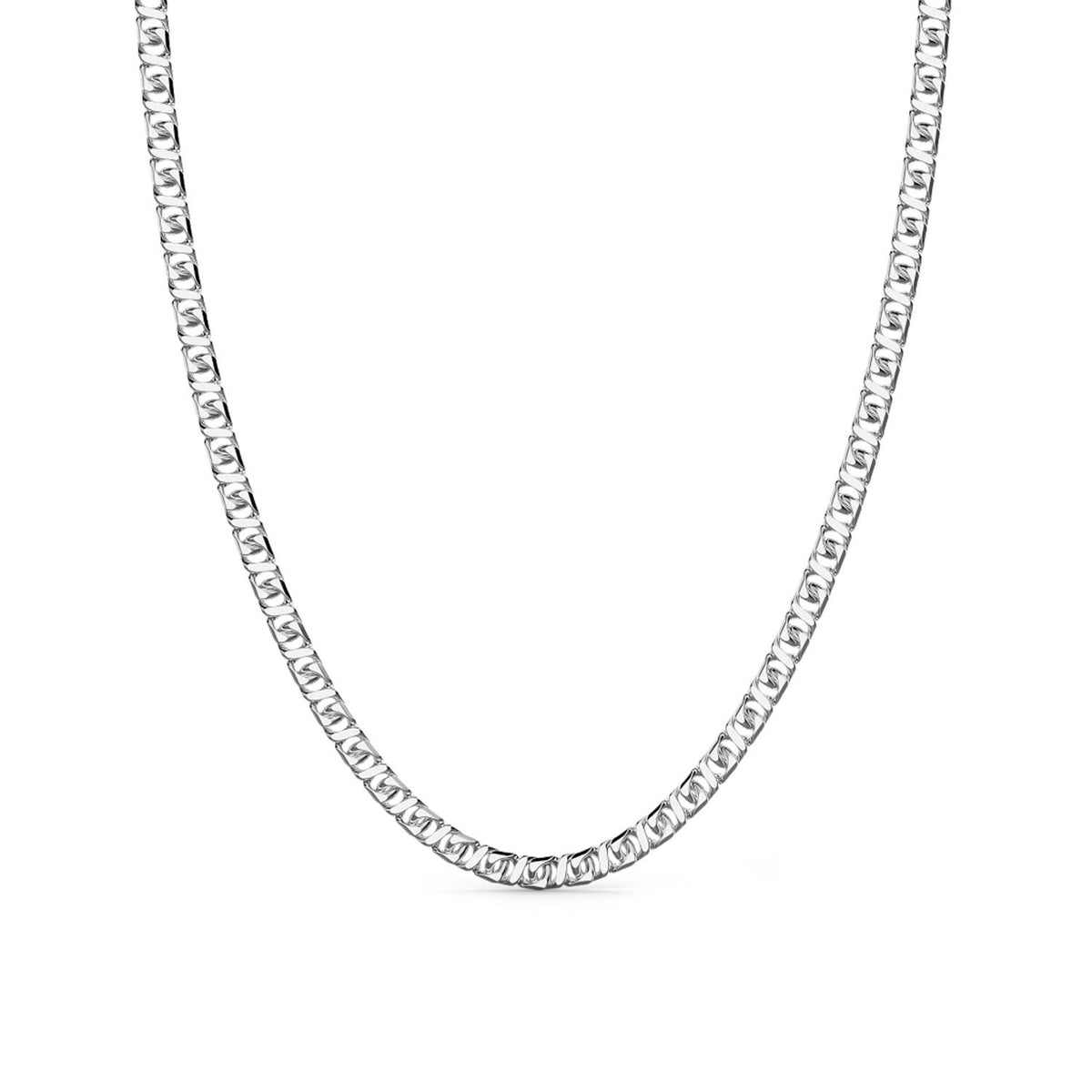 Silver Curb Chain Necklace