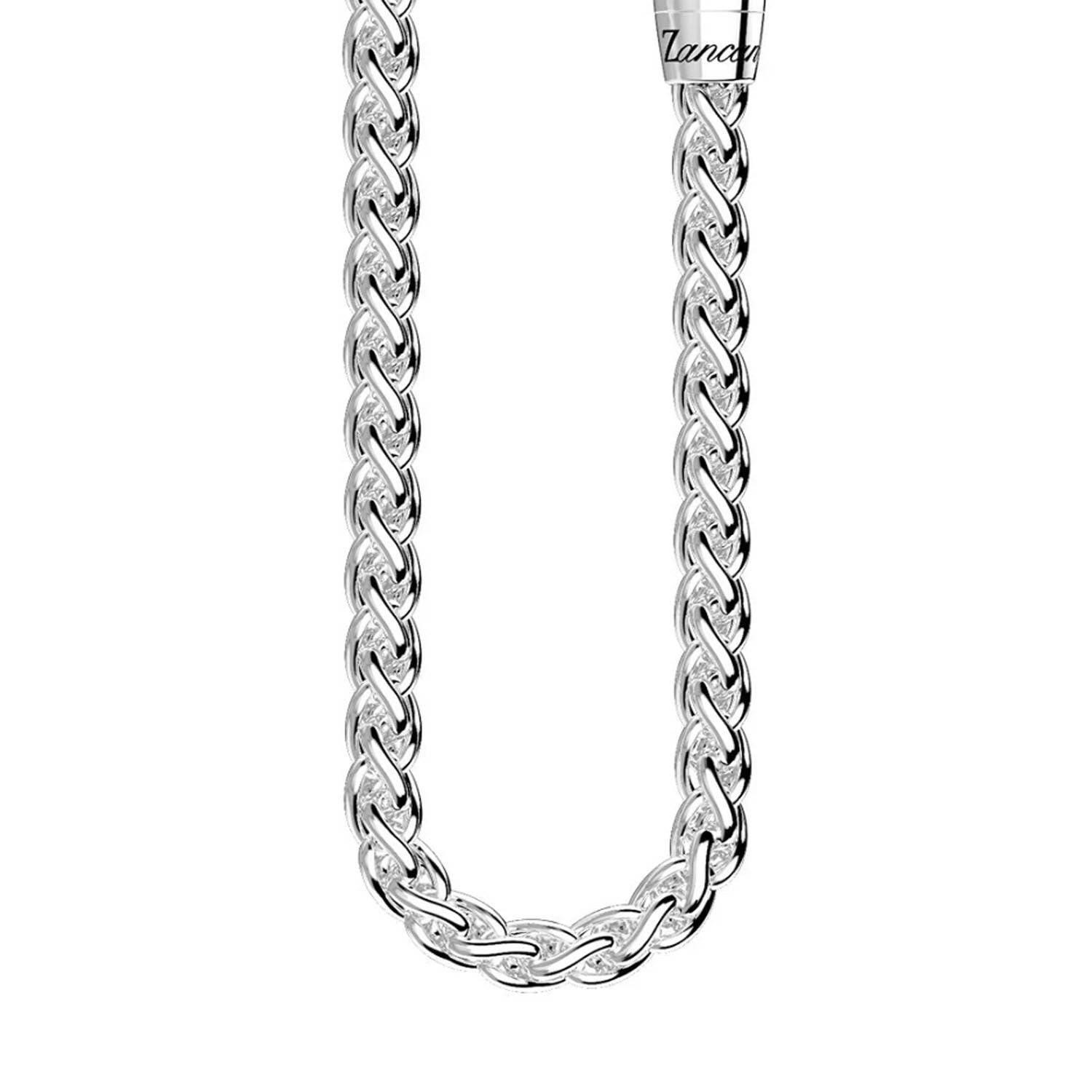 Zancan Silver Interwoven Link Necklace
