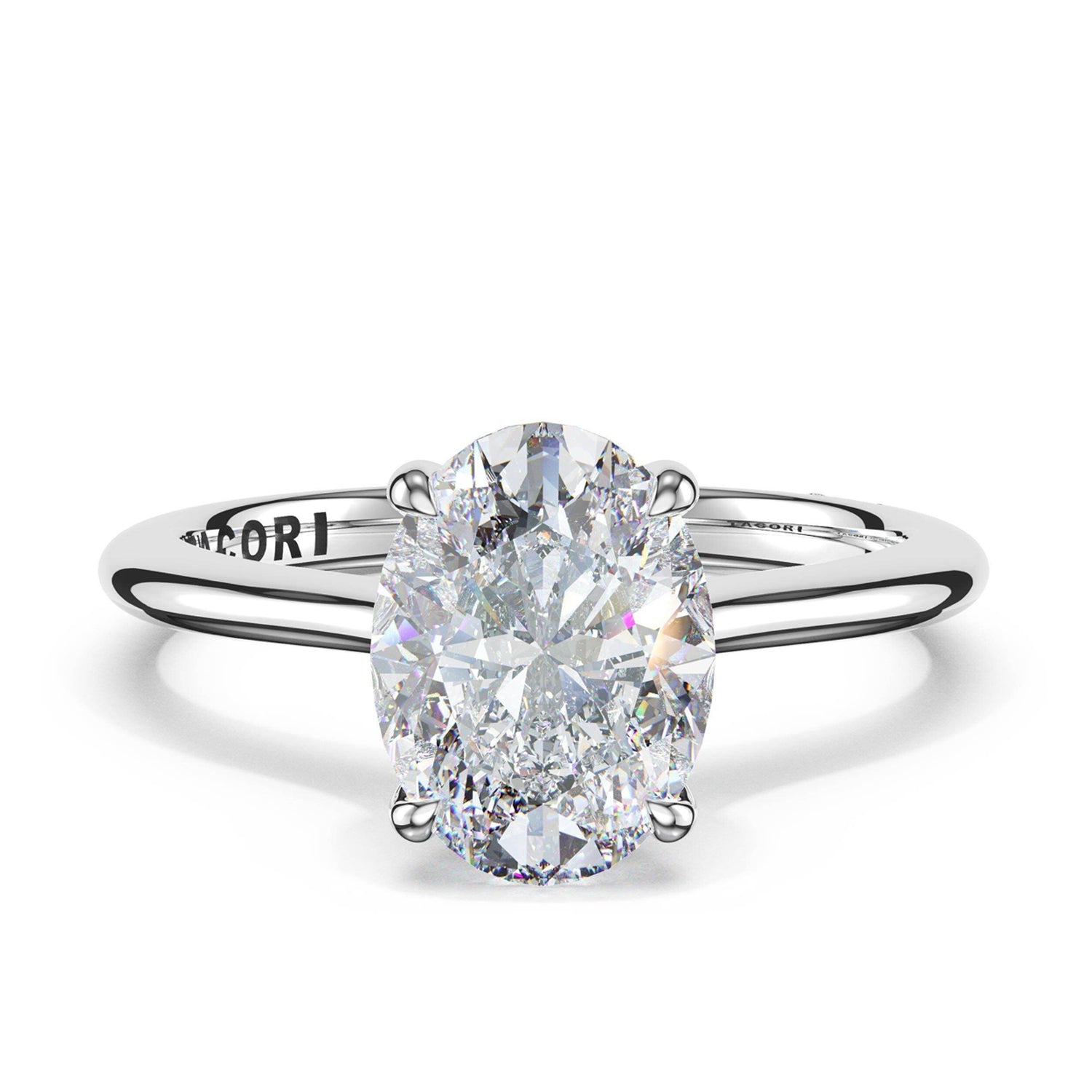 Tacori 18K White Gold Founders Collection Ring 0.08ctw