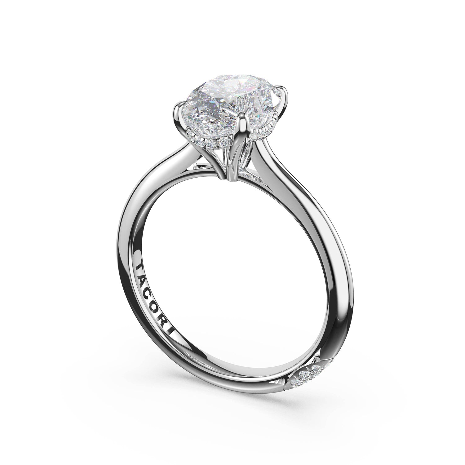 Tacori 18K White Gold Founders Collection Ring 0.08ctw