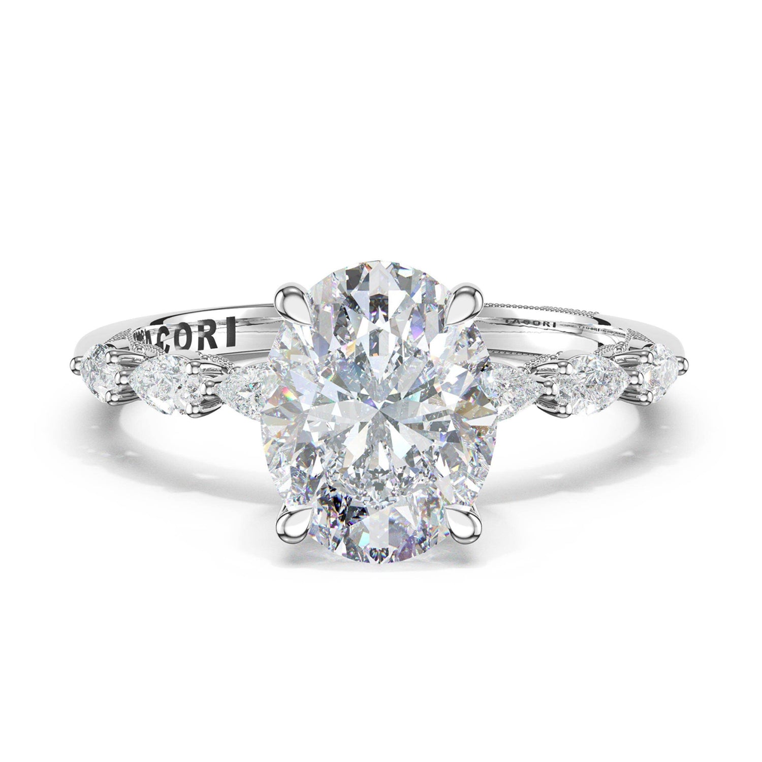 Tacori 18K White Gold Sculpted Diamond Ring 0.35 ctw