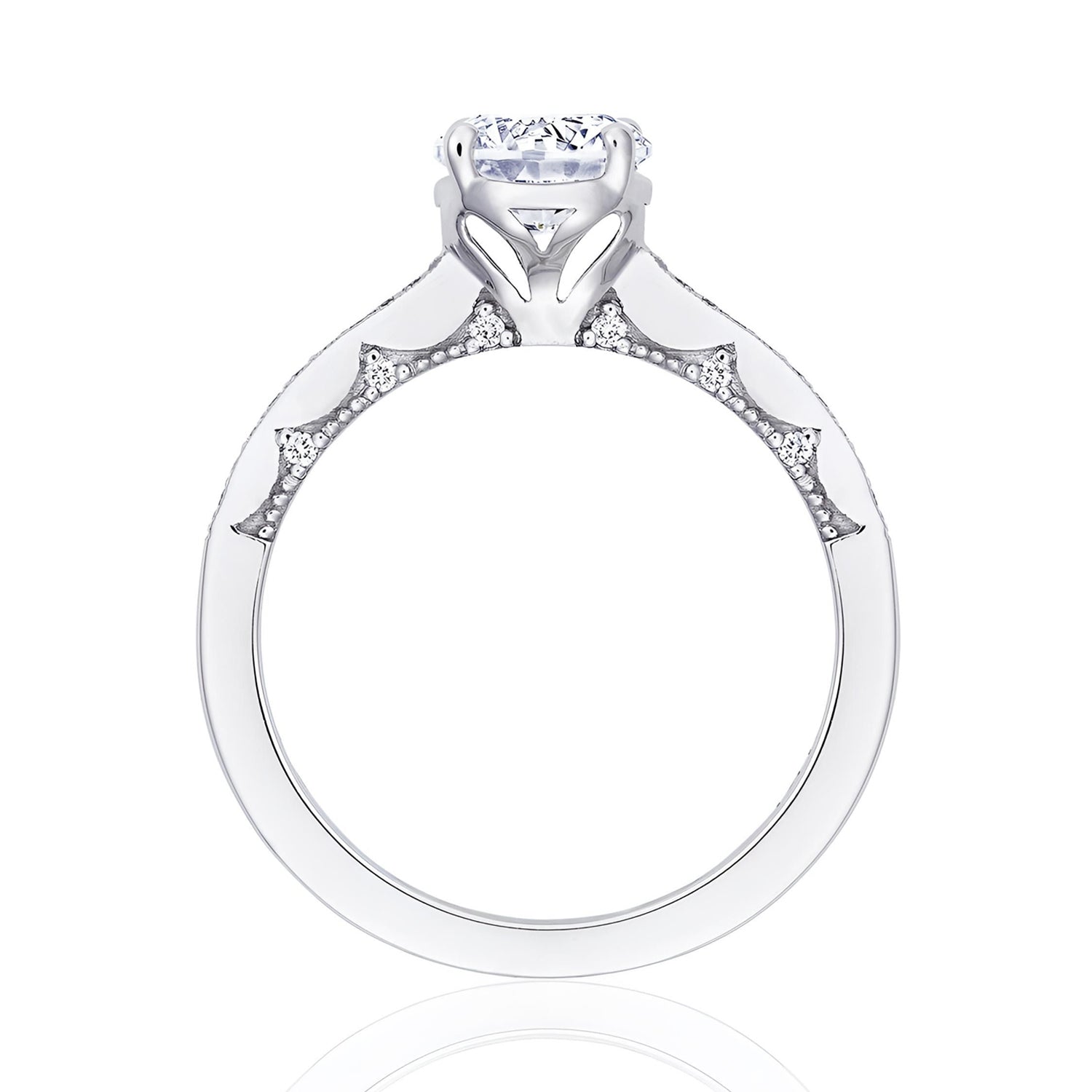 Video Thumbnail: Tacori White Gold Coastal Crescent Engagement Ring 0 - Tacori 14k White Gold Coastal Crescent Engagement Ring 0.14ctw