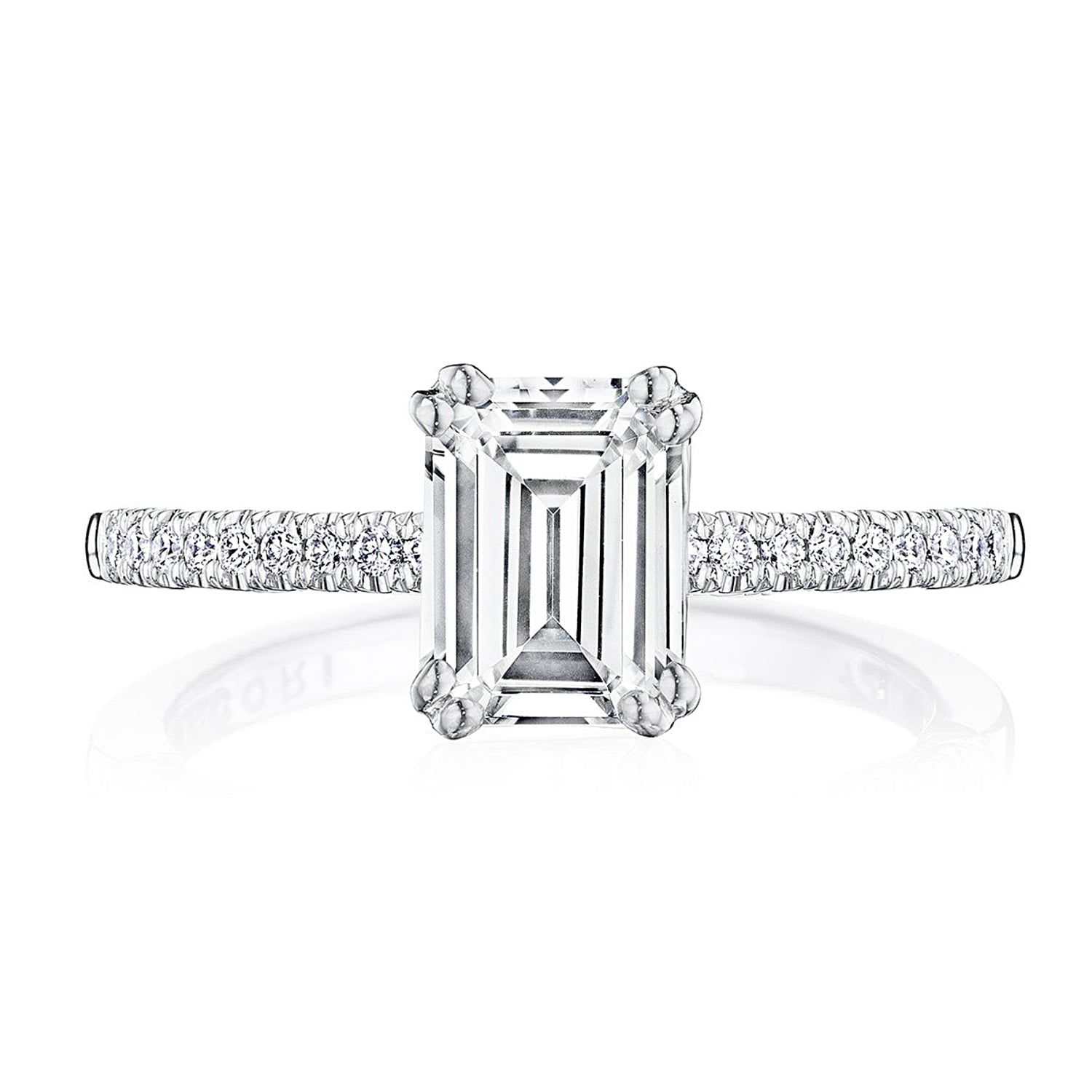 Tacori 14K White Gold Coastal Crescent Engagement Ring  0.19ctw