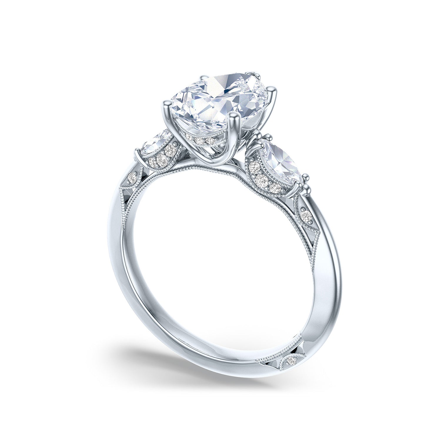 Tacori 18K White Gold Diamond Engagement Ring 0.41ctw