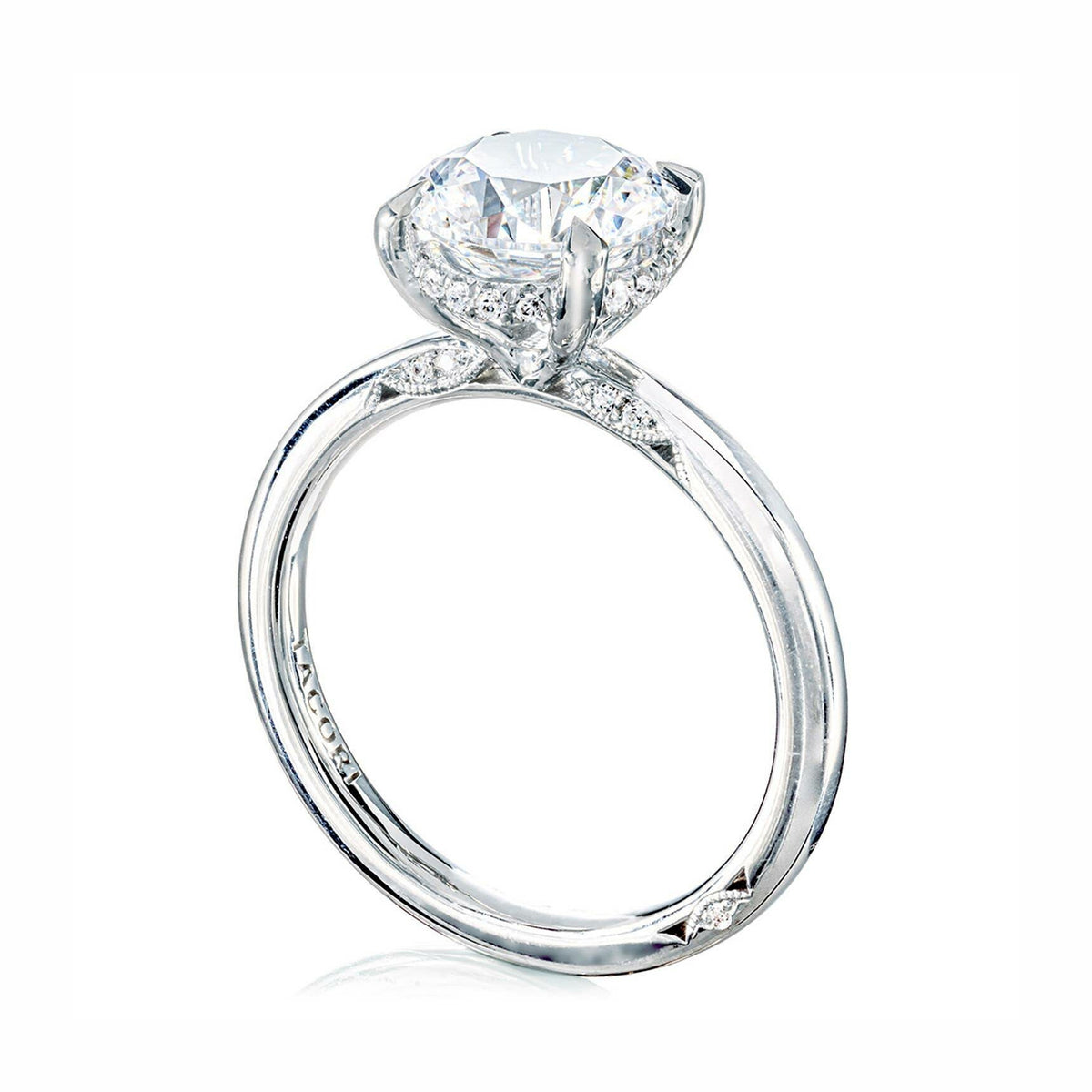 Tacori 18K White Gold Simply Diamond Engagement Ring 0.11ctw