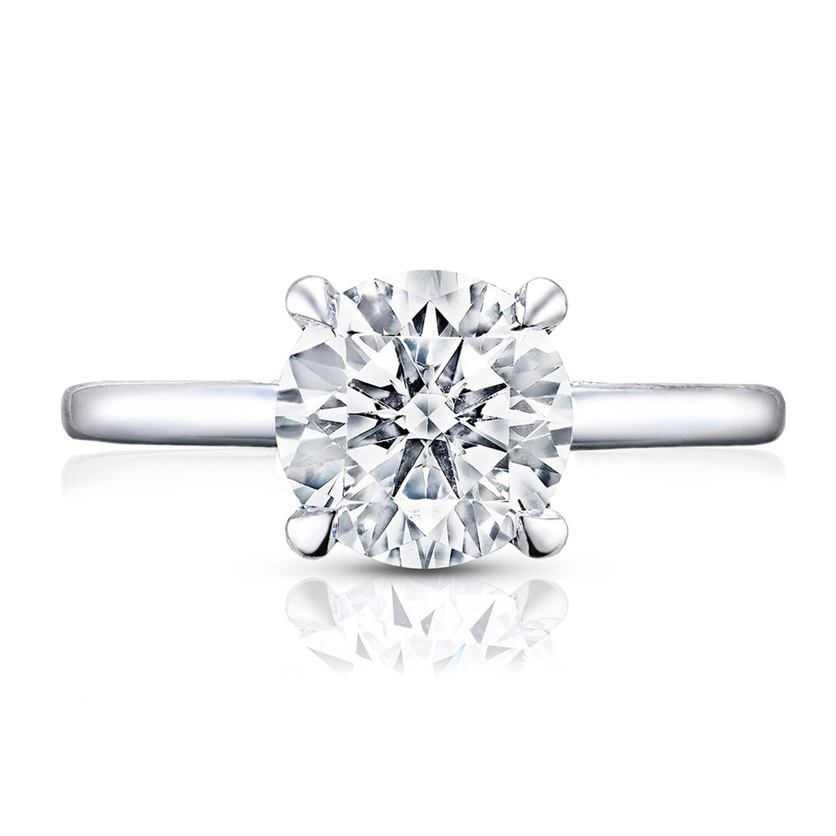 Tacori 18K White Gold Simply Diamond Engagement Ring 0.11ctw