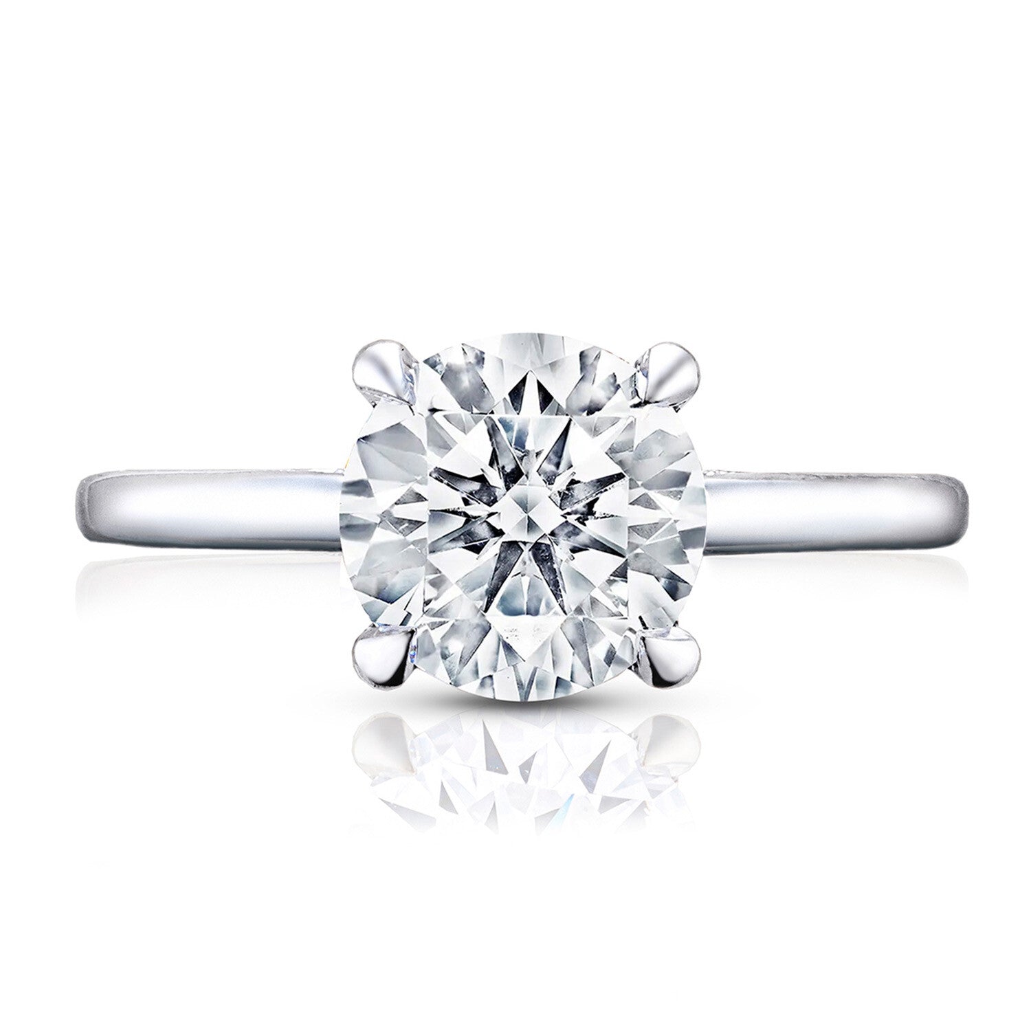 Tacori 18K White Gold Simply Diamond Engagement Ring 0.11ctw
