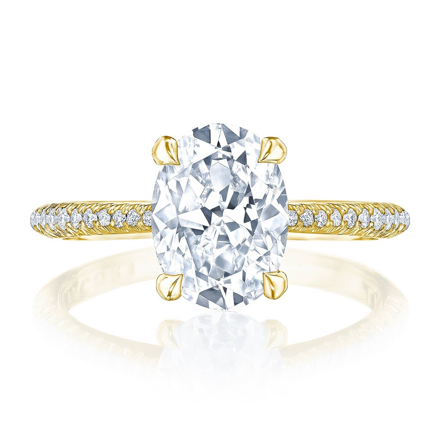 Tacori 18K Yellow Gold Founders Collection Oval Ring  0.23ctw