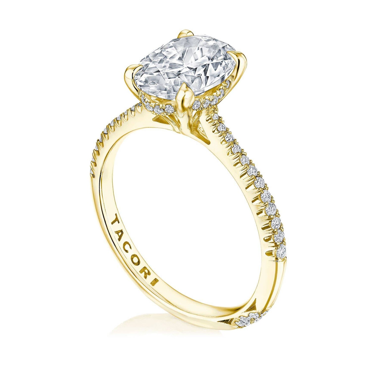 Tacori 18K Yellow Gold Founders Collection Oval Ring  0.23ctw
