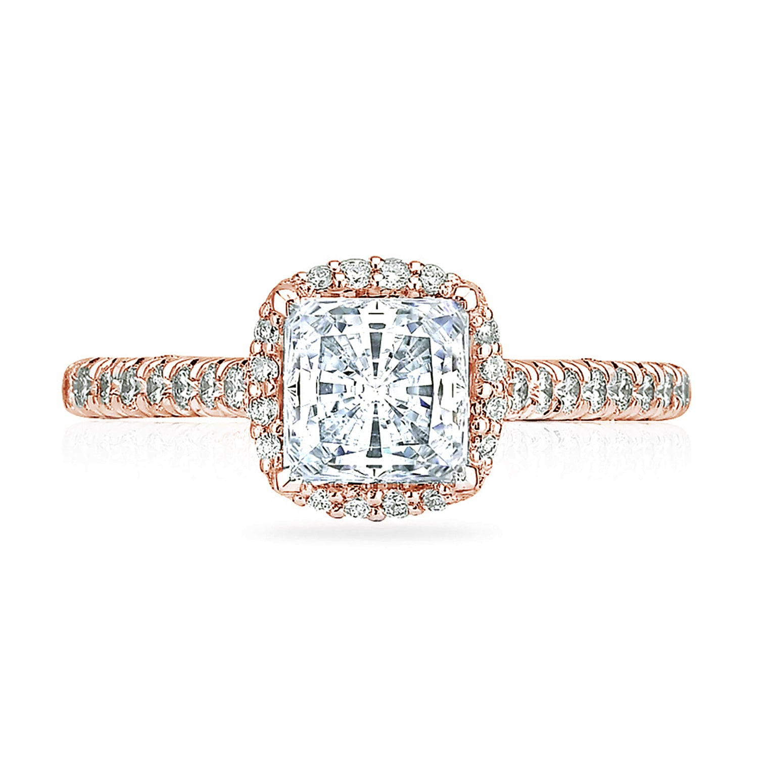 Tacori  18k Rose Gold Petite Crescent Ring  0.33ctw