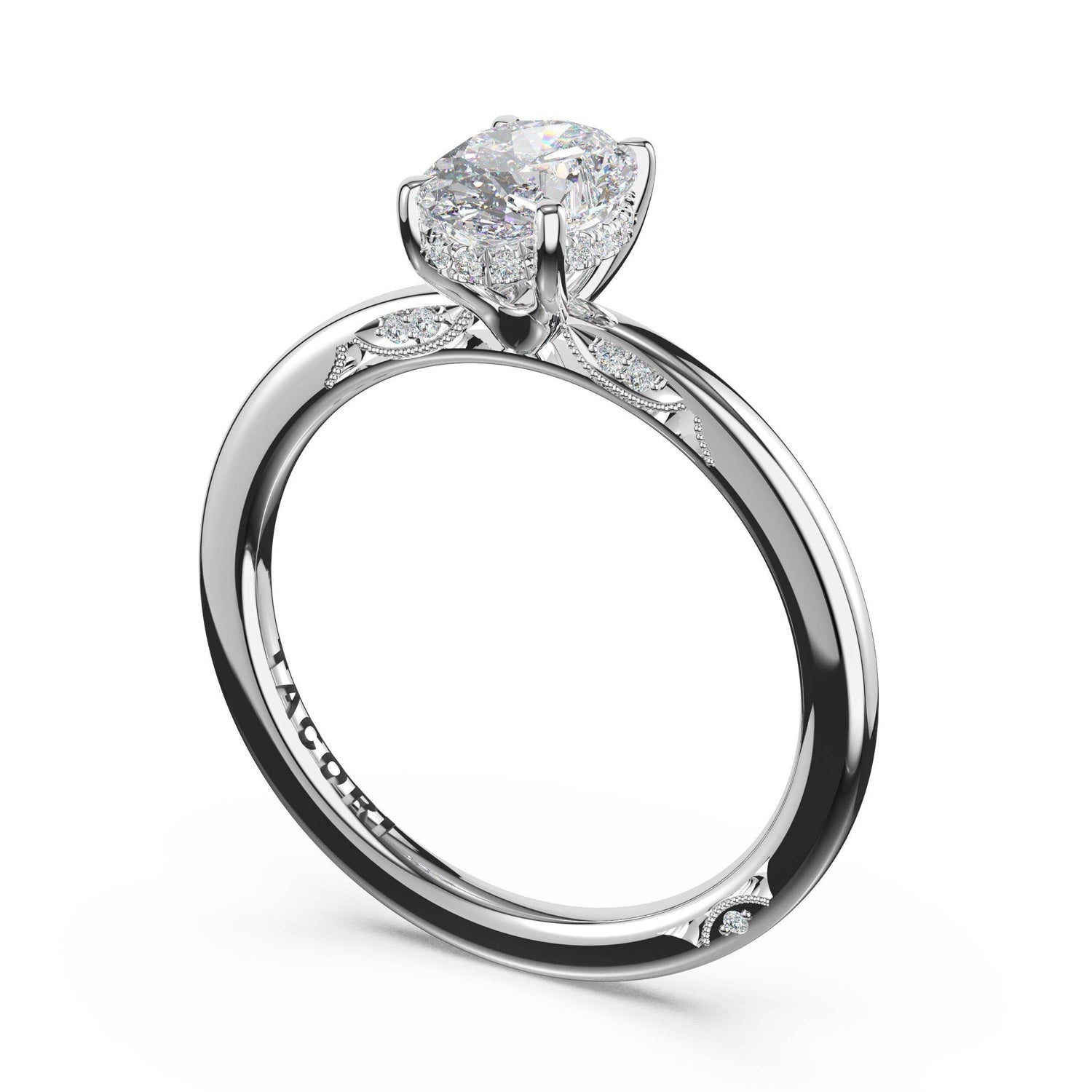 Tacori 18k White Gold Simply Diamond Engagement Ring 0.09ctw