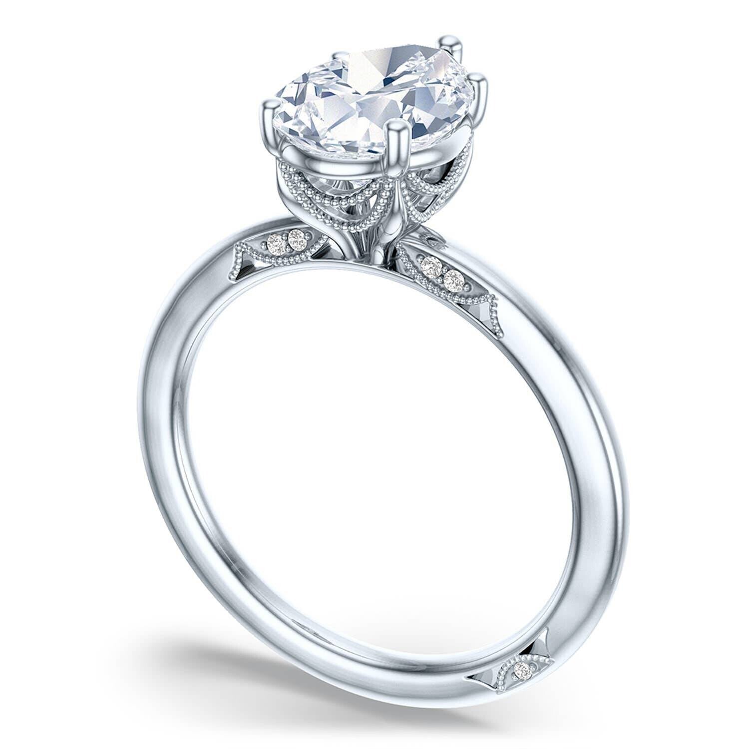 Tacori 18k White Gold Simply Tacori Engagement Ring 0.03ctw