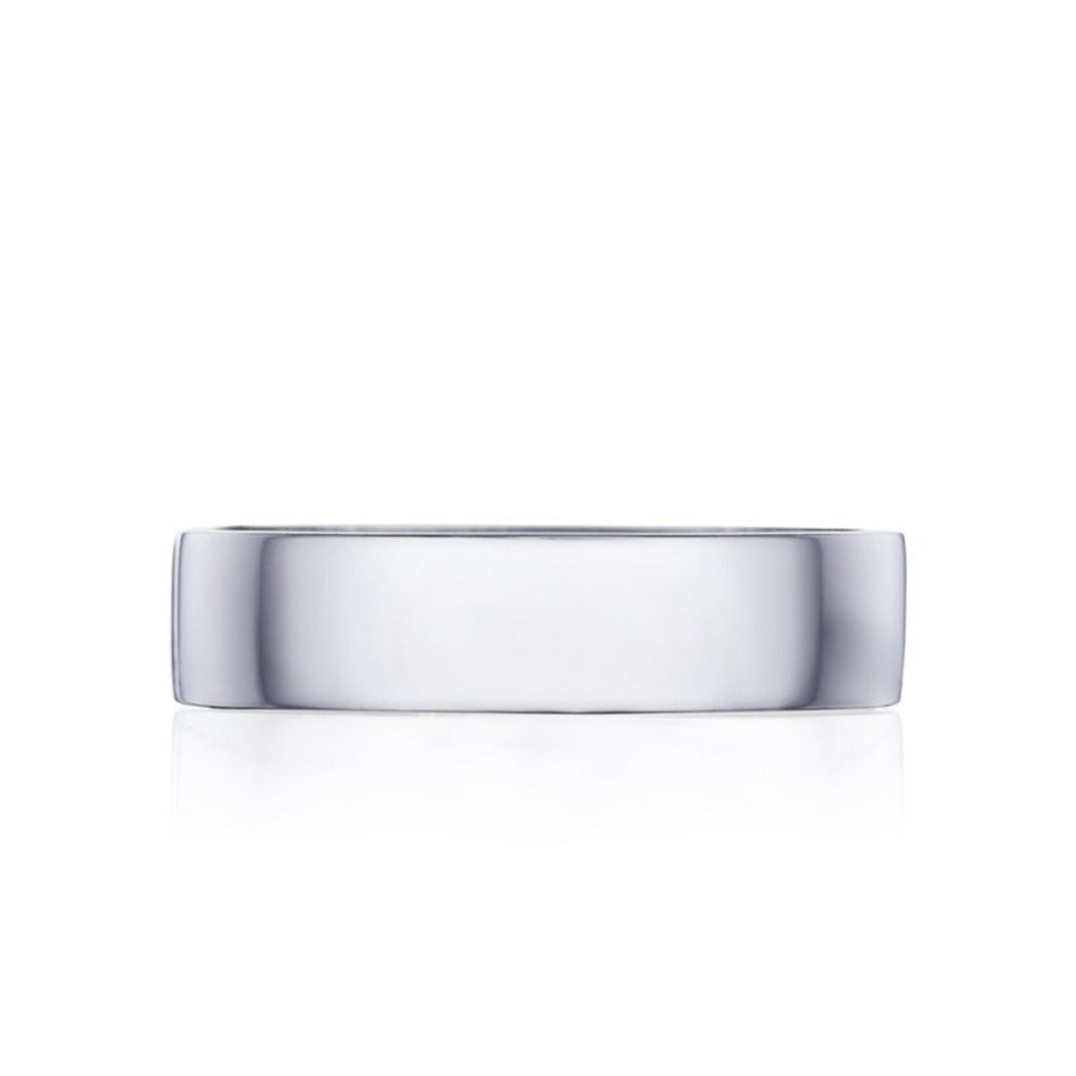 Video Thumbnail: Tacori Mens Classic Wedding Band Ring - Tacori 18k White Gold 4mm Flat Eternity Crescent Mens Wedding Band