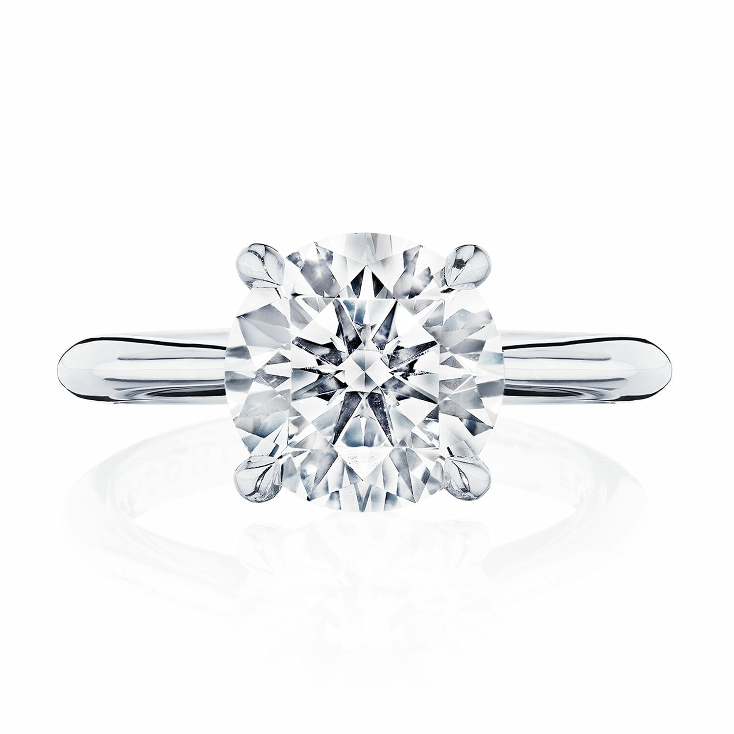 Tacori Platinum Founders Collection Hidden Bloom Engagement Ring   0.15ctw