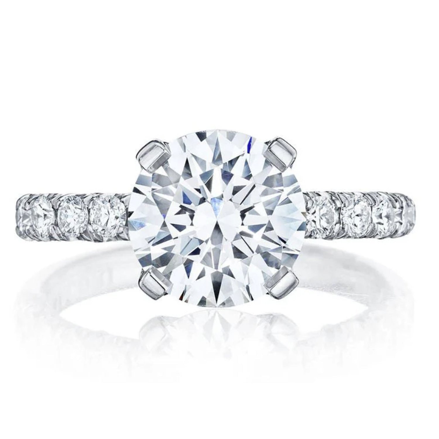 Tacori Platinum Petite Crescent Engagement Ring 0.34ctw
