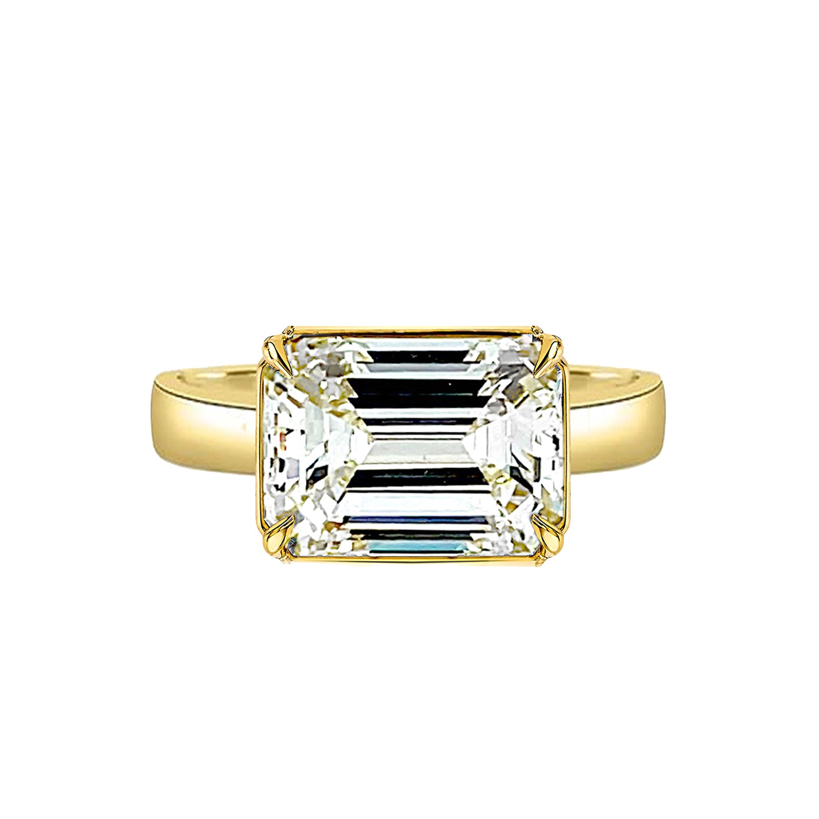 Video Thumbnail: The Bezel Set Engagement Ring Features a Light Amount of Metal Encompassing the Center Stone and Accentuating a 6 01 Carat Total Weight Emerald Diamond Clarity L Colour Cast in 18 - Norman Silverman 18k Yellow Gold Bezel-set Engagement Ring 6.01ctw