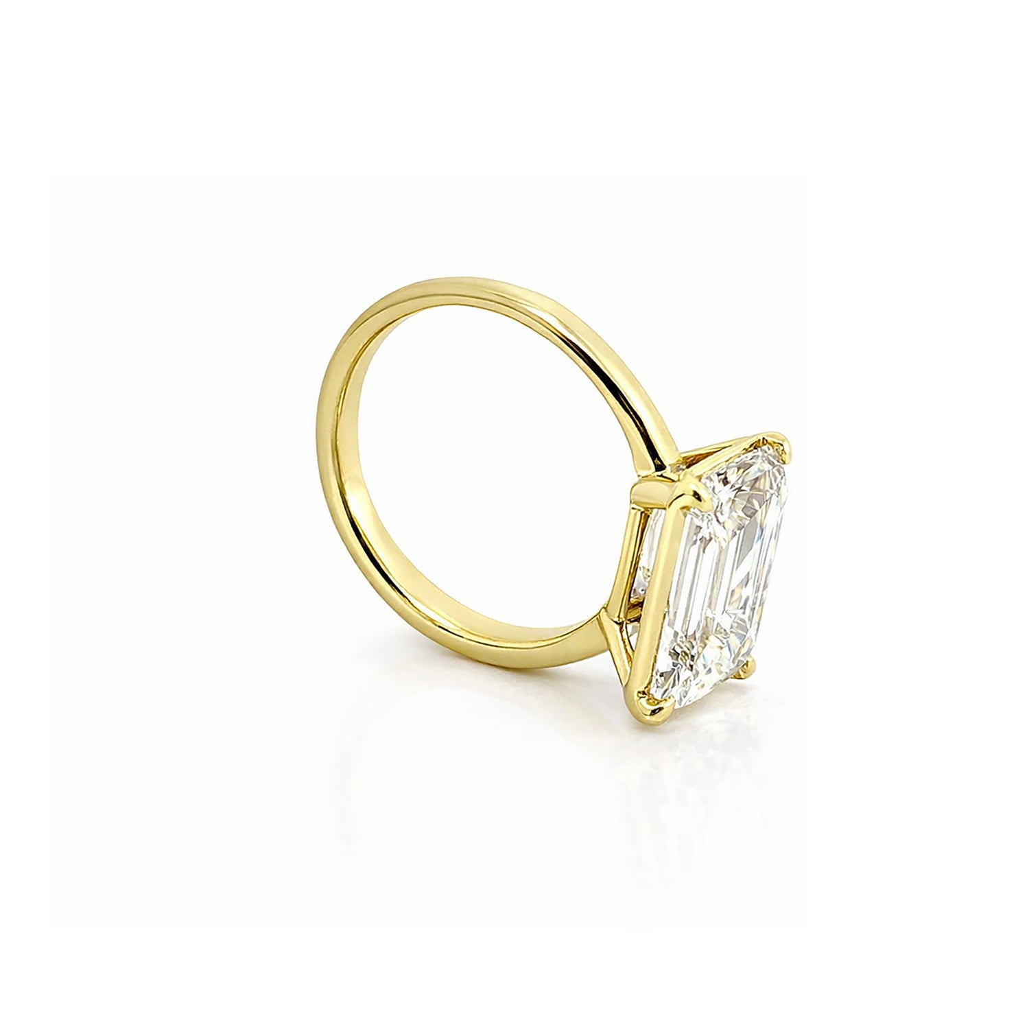 Norman Silverman 18K Yellow Gold   Bezel-Set Engagement Ring  6.01ctw