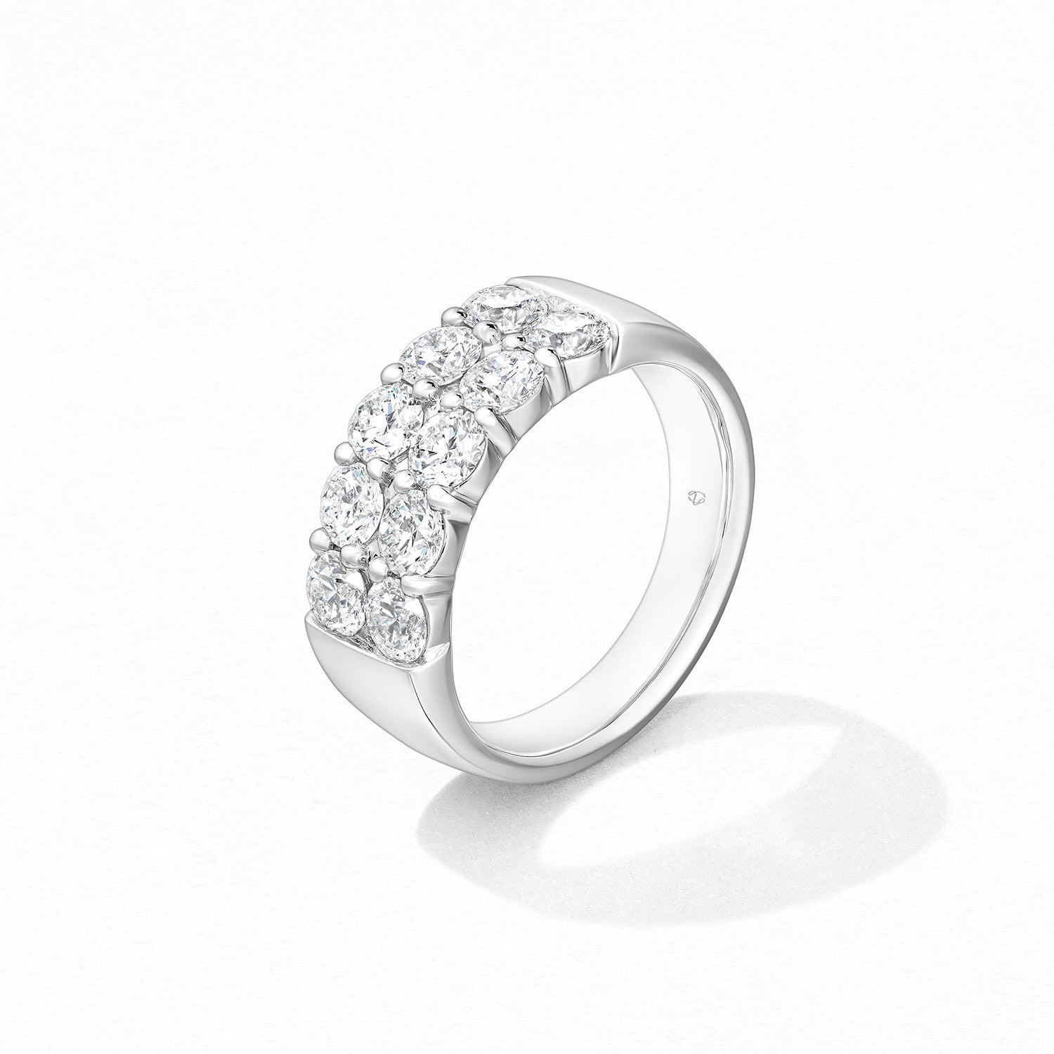 18KW Gold Signature Double Row Ring