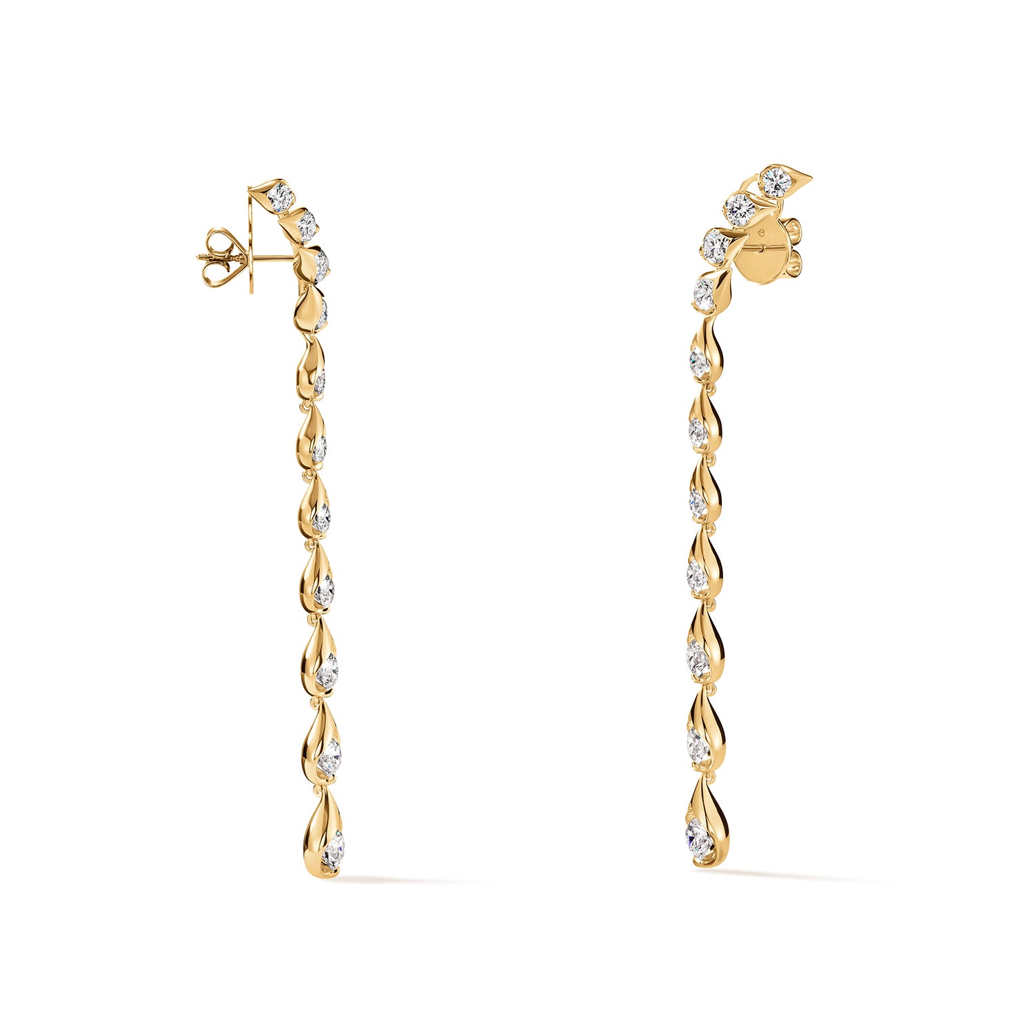 18K Yellow Gold LU Collection Droplet Stiletto Earrings