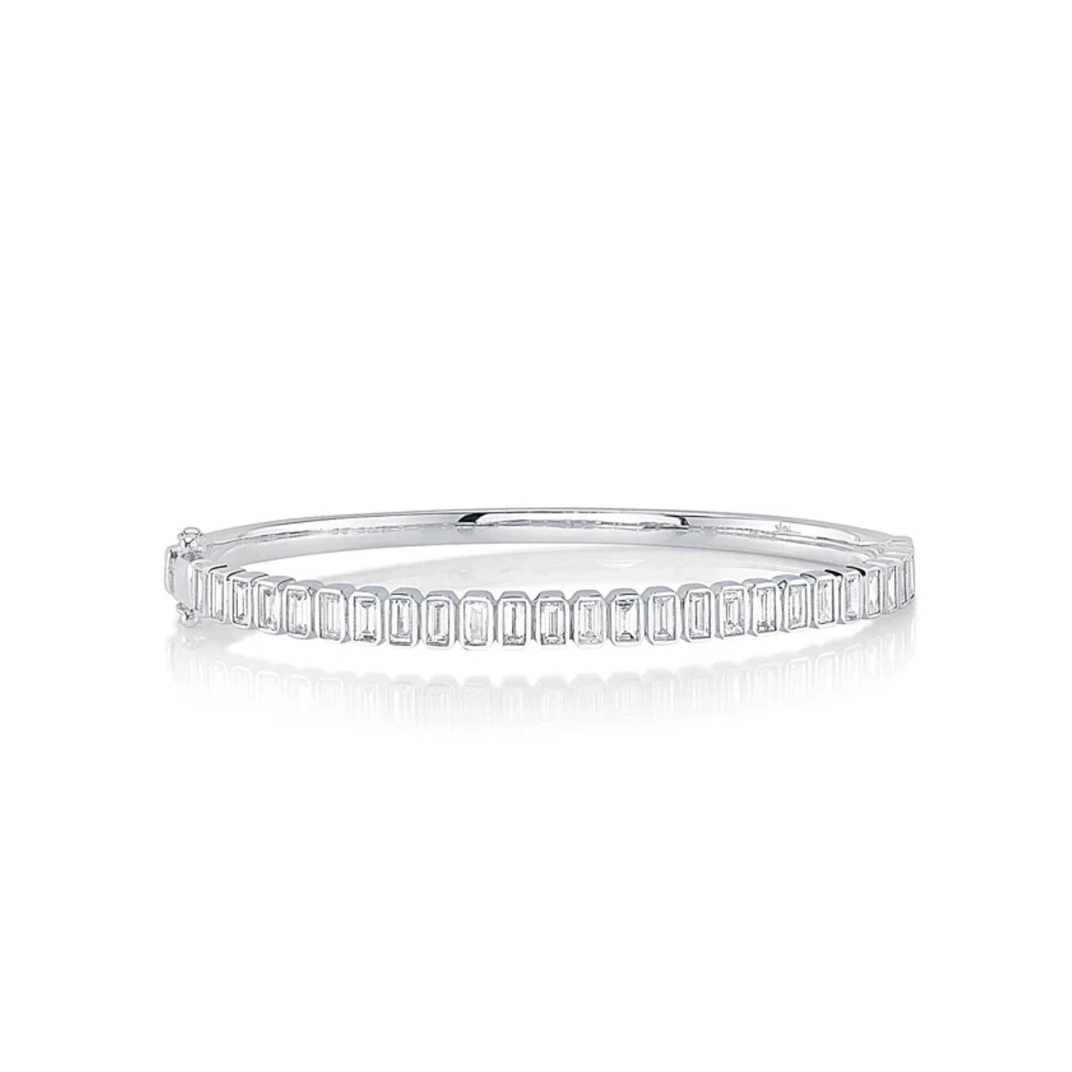 Baguette Cut Diamond Bangle