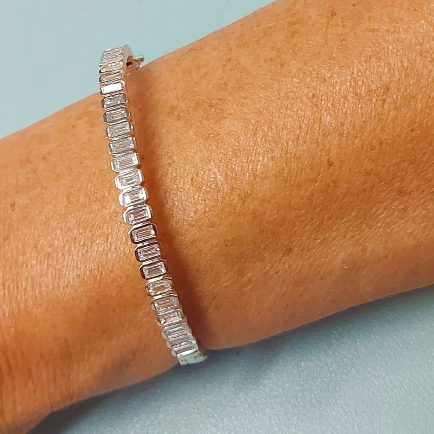 Baguette Cut Diamond Bangle