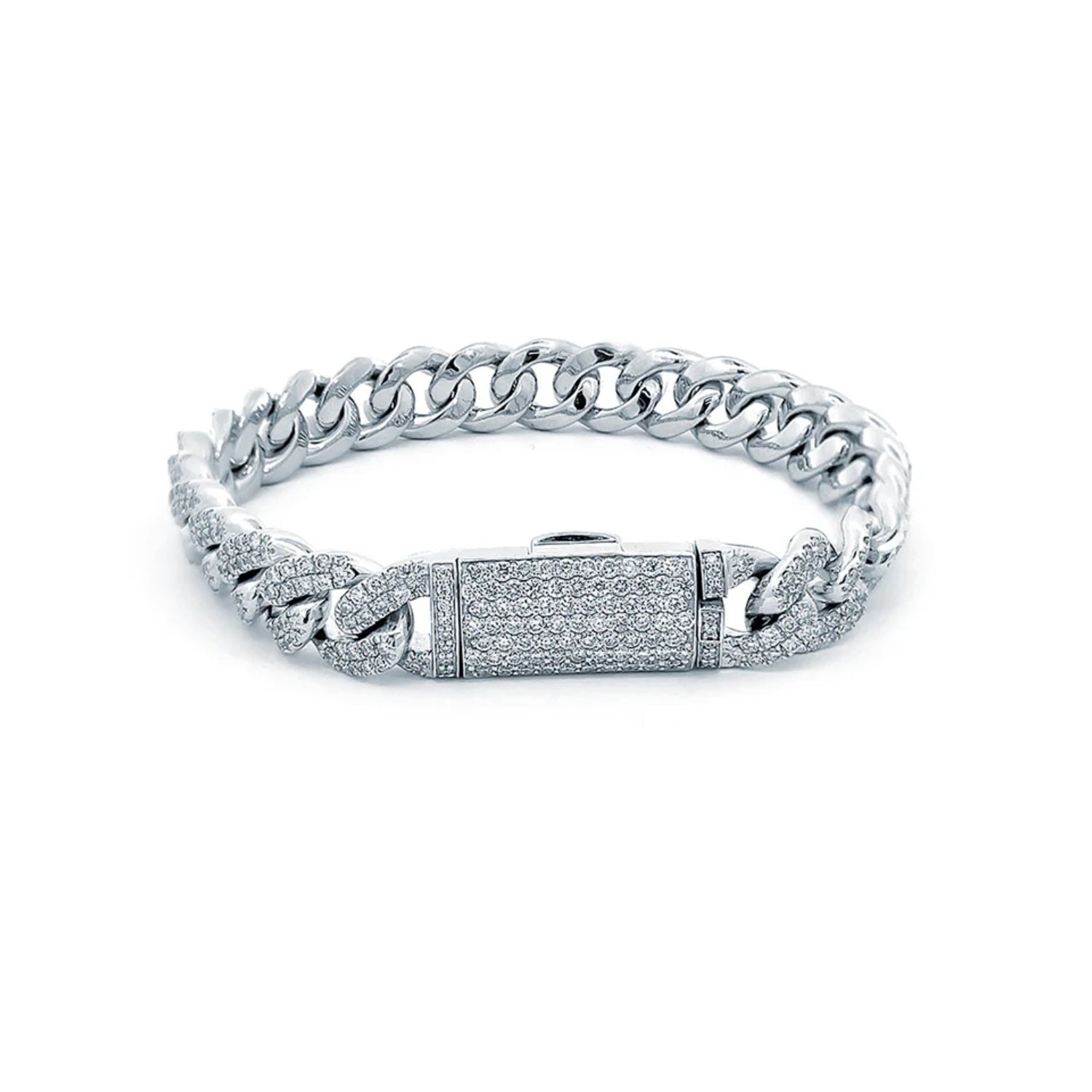 Pave Diamond Cuban Link Bracelet