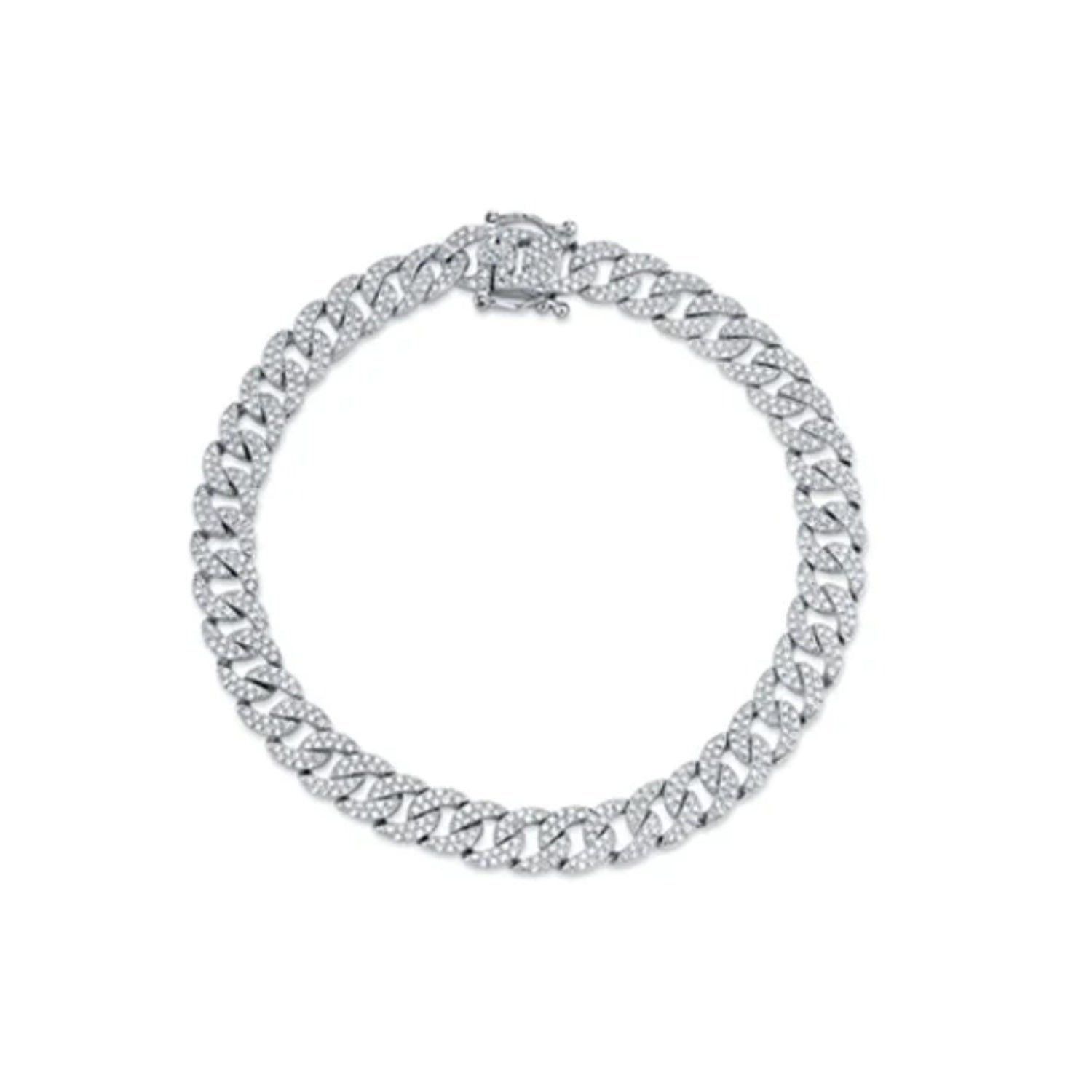 Pave Diamond Link Bracelet