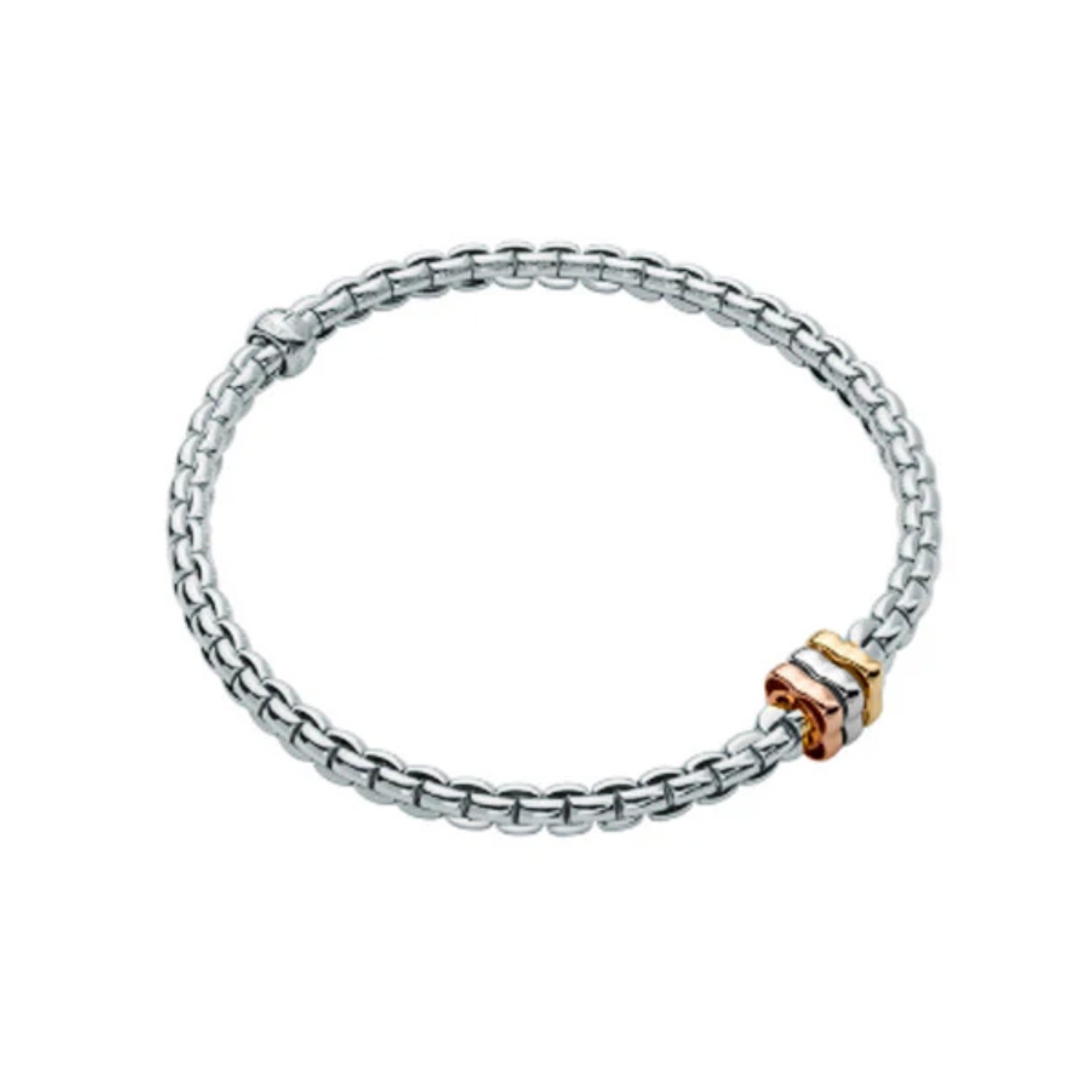 FOPE Eka Collection Tri-Gold Rondel Bracelet