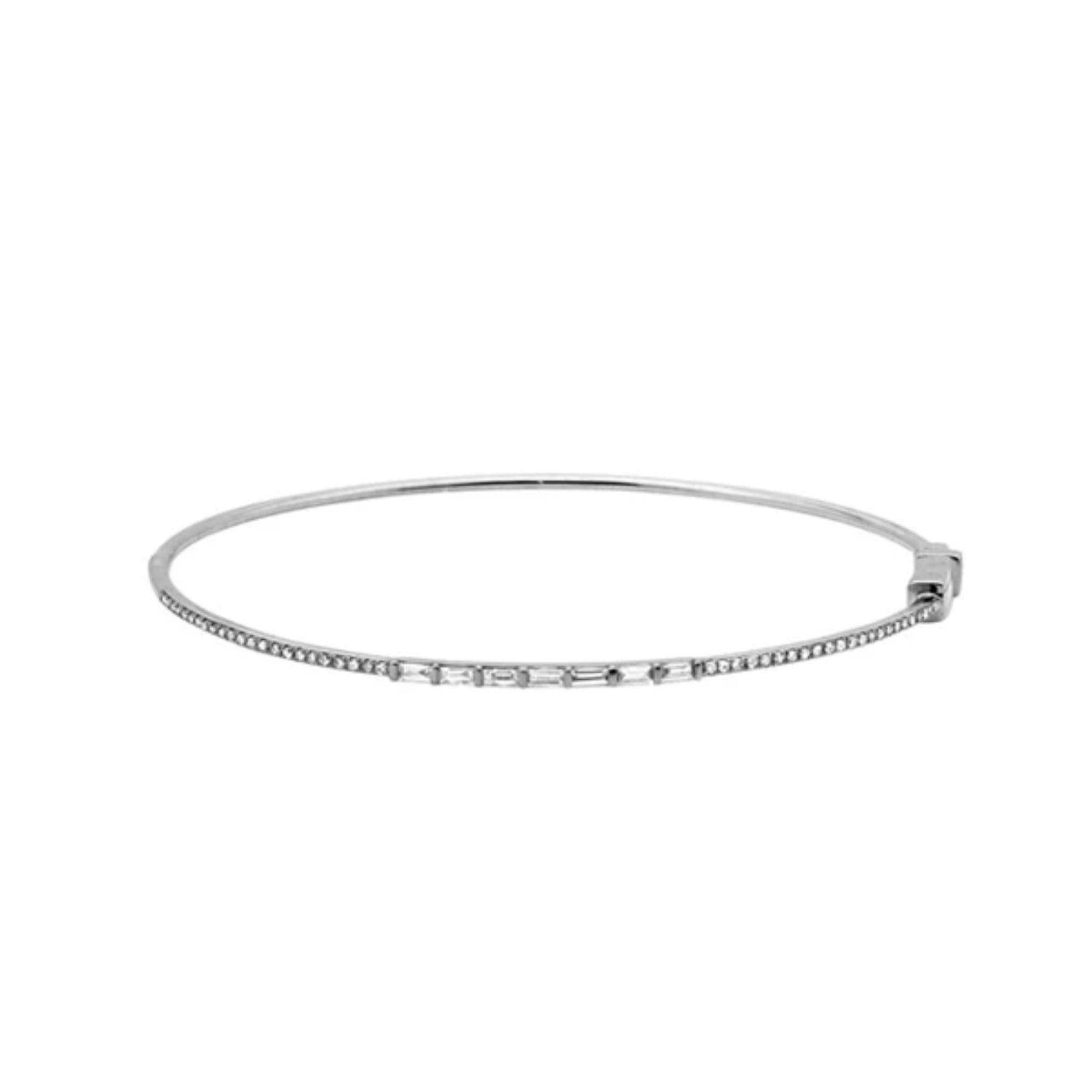 White Gold Diamond Bangle