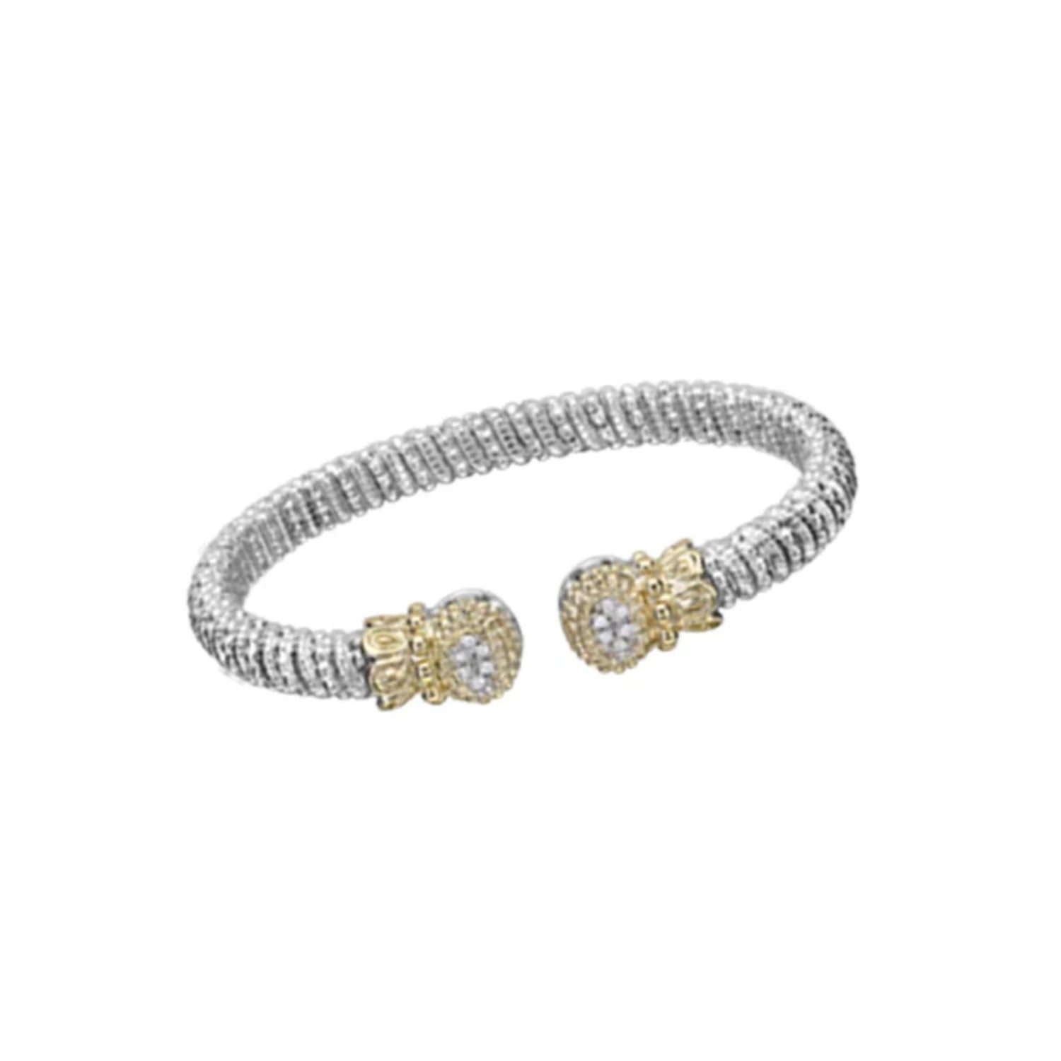 Vahan Gold & Sterling Silver Open Cuff Bracelet