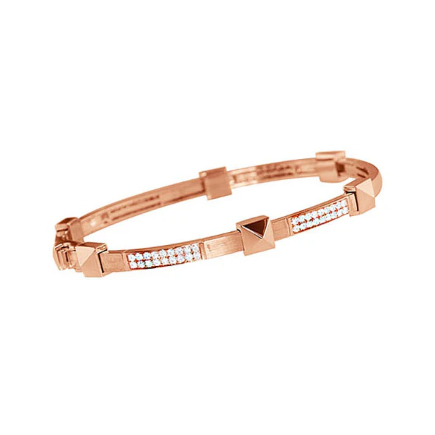 Gold Stud Diamond Bangle