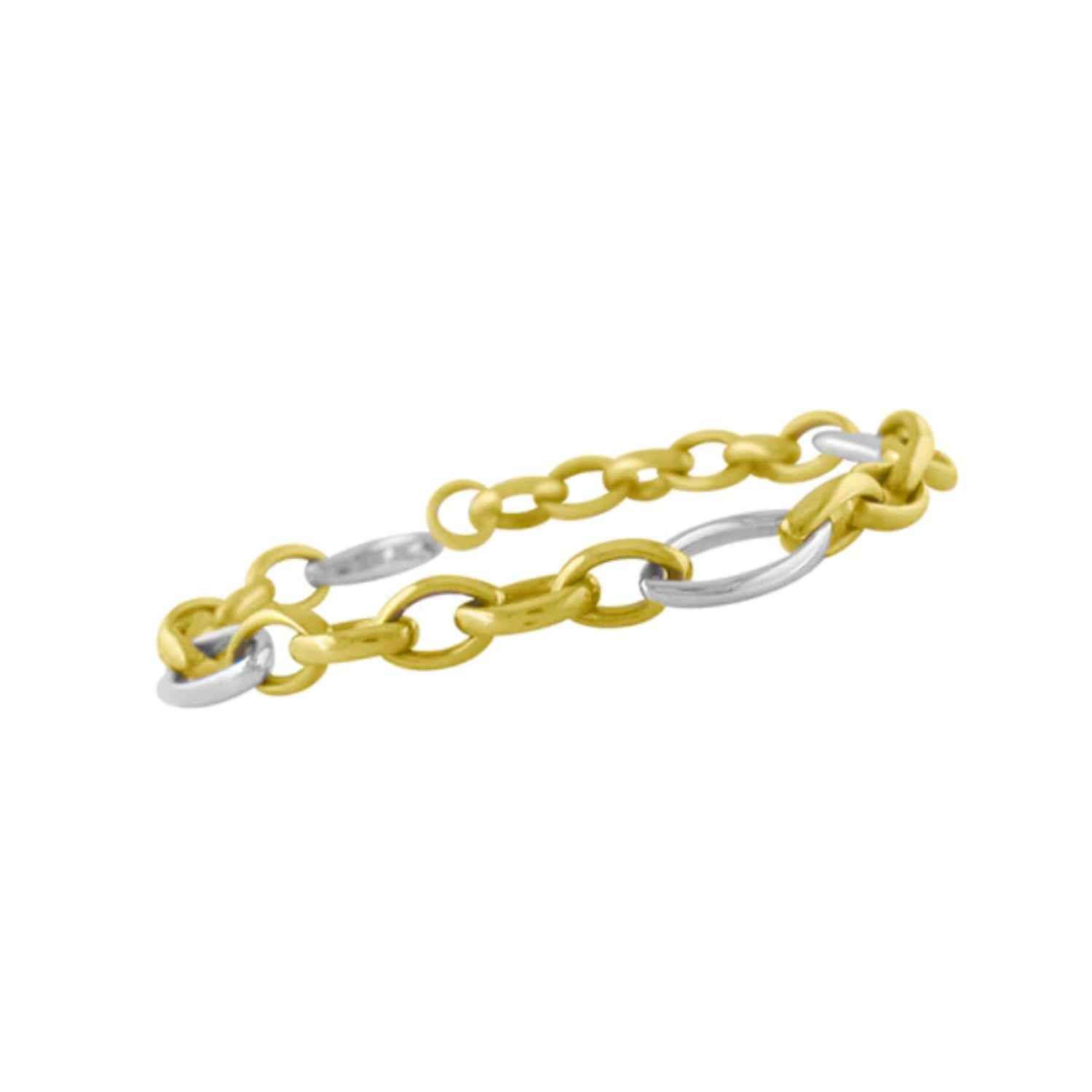 White & Yellow Gold Link Bracelet