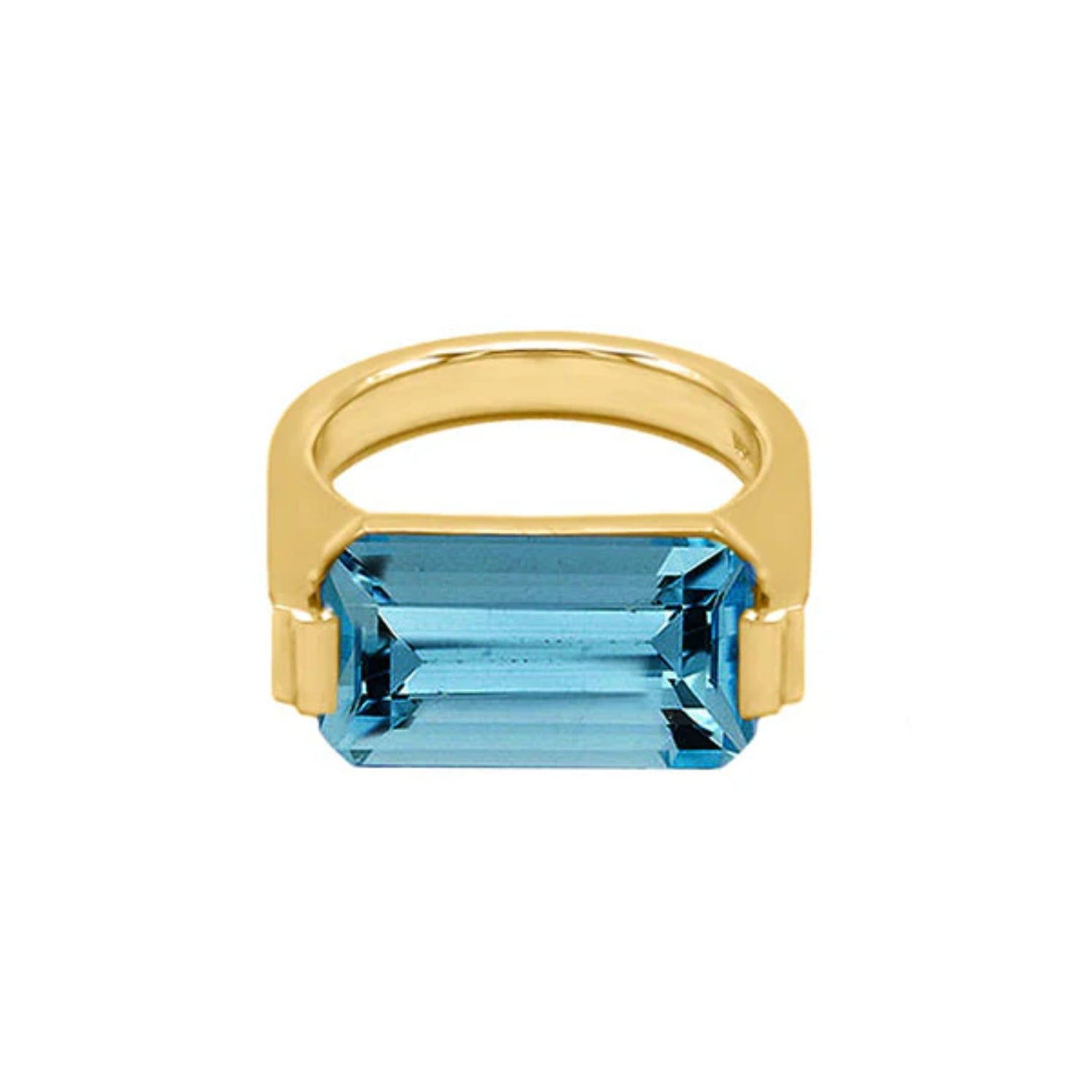 Yellow Gold & Aquamarine Ring