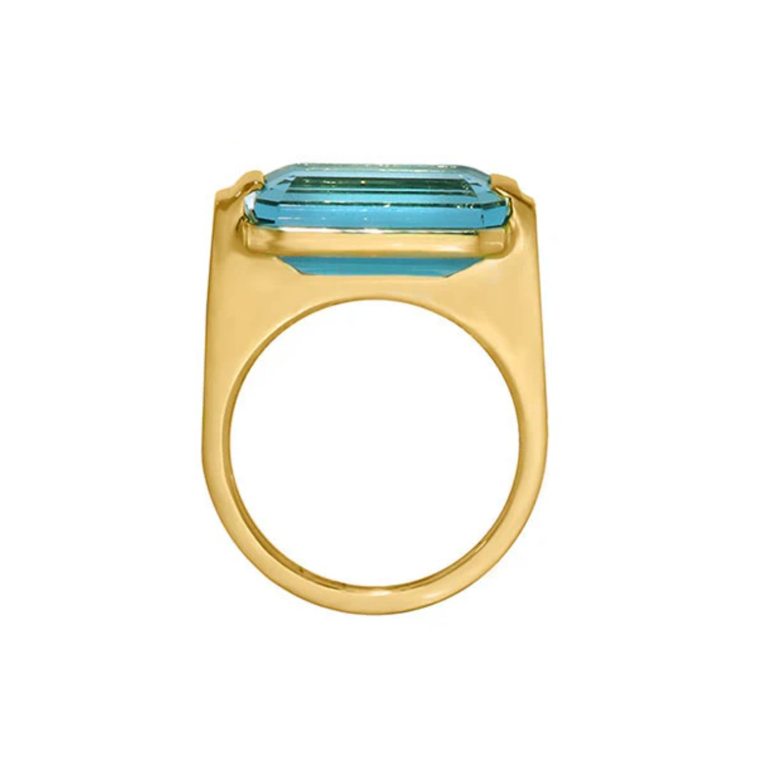 Yellow Gold & Aquamarine Ring