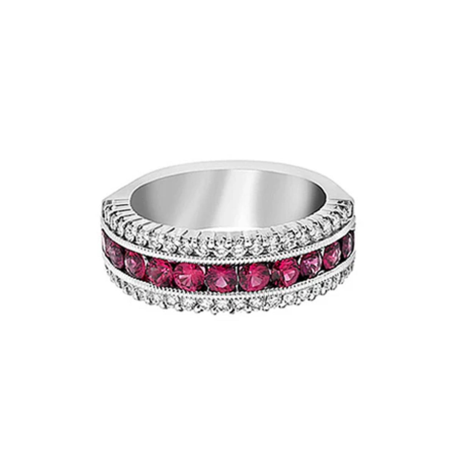 Ruby & Pave Diamond Band