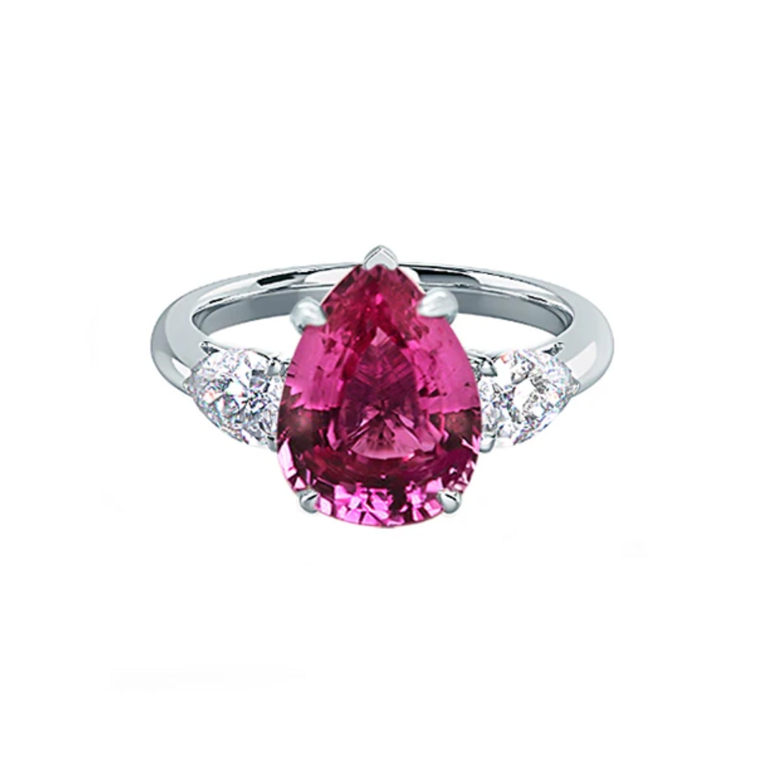 Pear Cut Pink Sapphire Ring