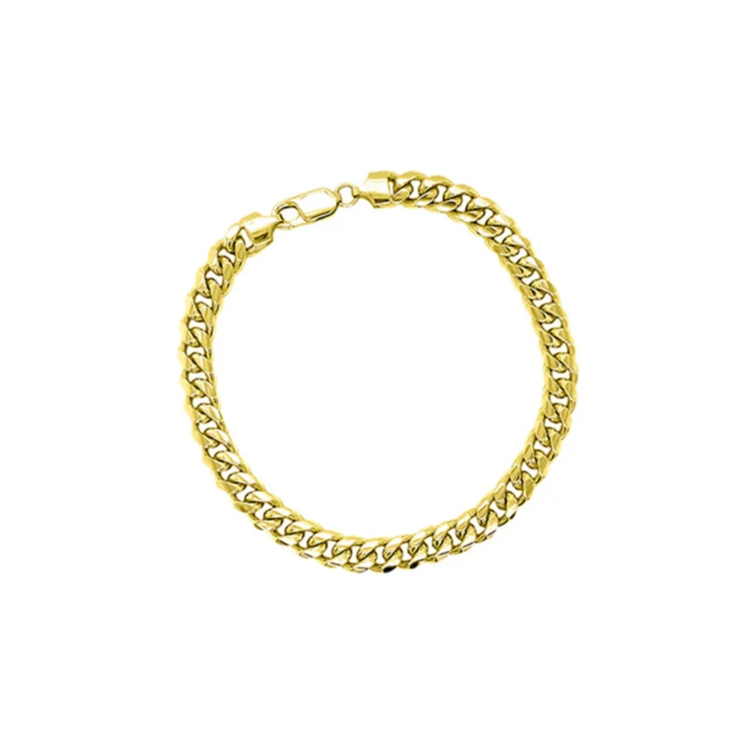 Gold Curb Link Bracelet 8.5"