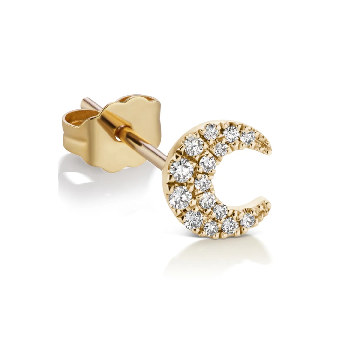 Maria Tash Gold & Diamond Moon Earstud