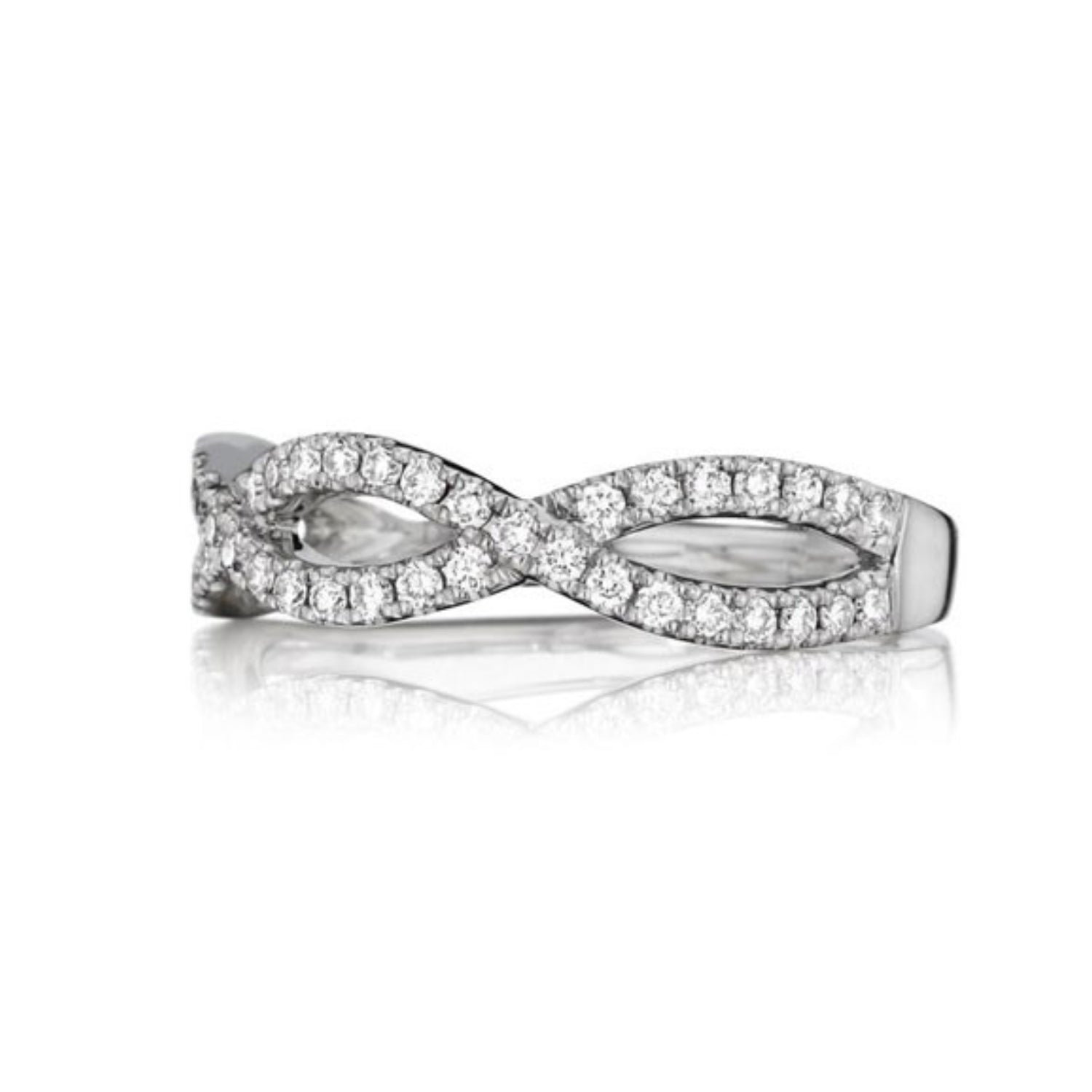 Henri daussi Twist Diamond Wedding Band