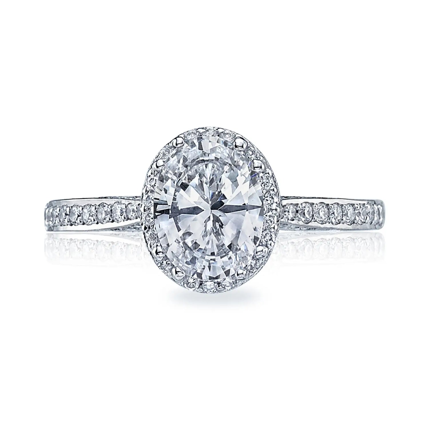 Tacori Dantela Halo Oval Pave Diamond Engagement Ring