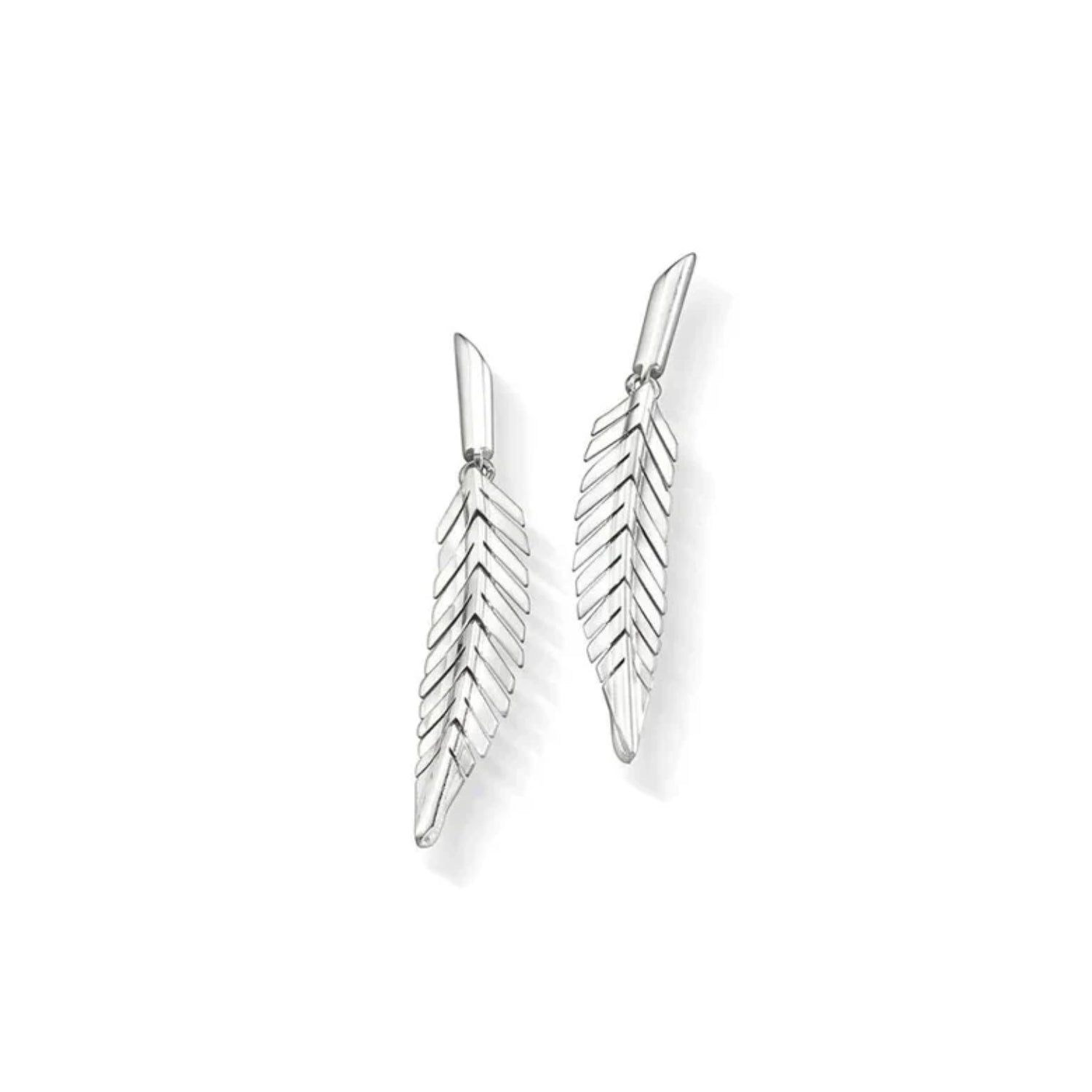 Cadar Design Small Feather Drop Earrings