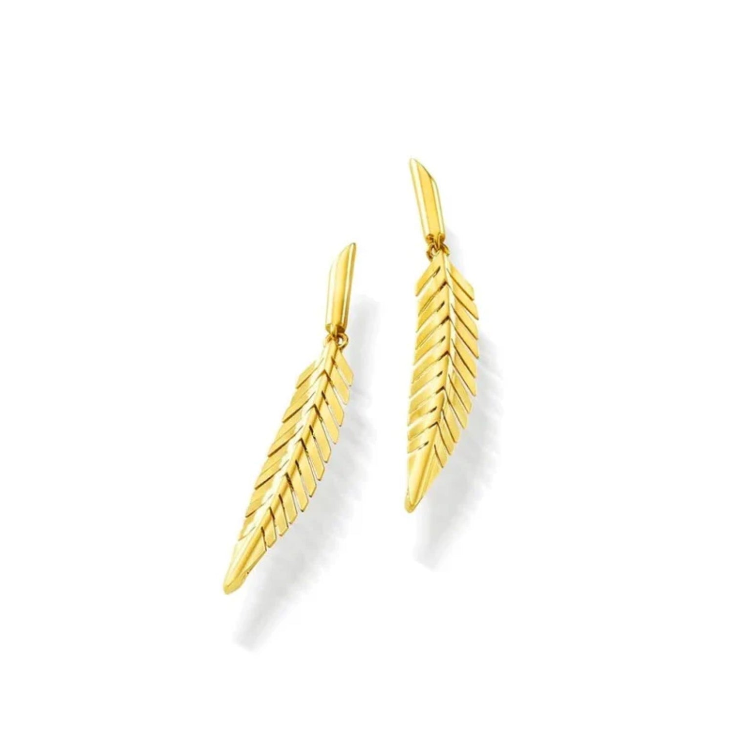 Cadar Design Small Feather Drop Earrings