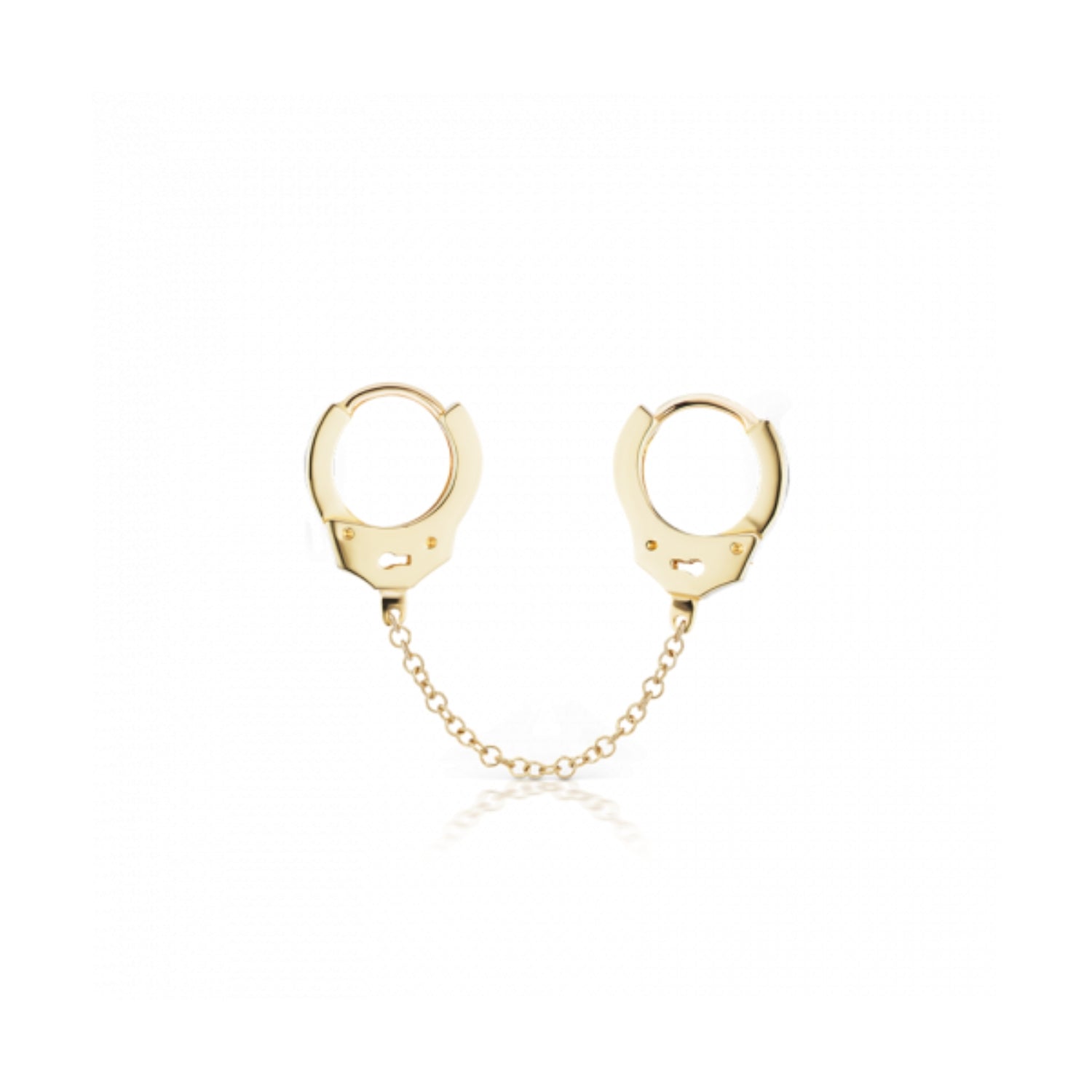 Maria Tash Gold Handcuff Clickers with Medium Chain 6.5mm