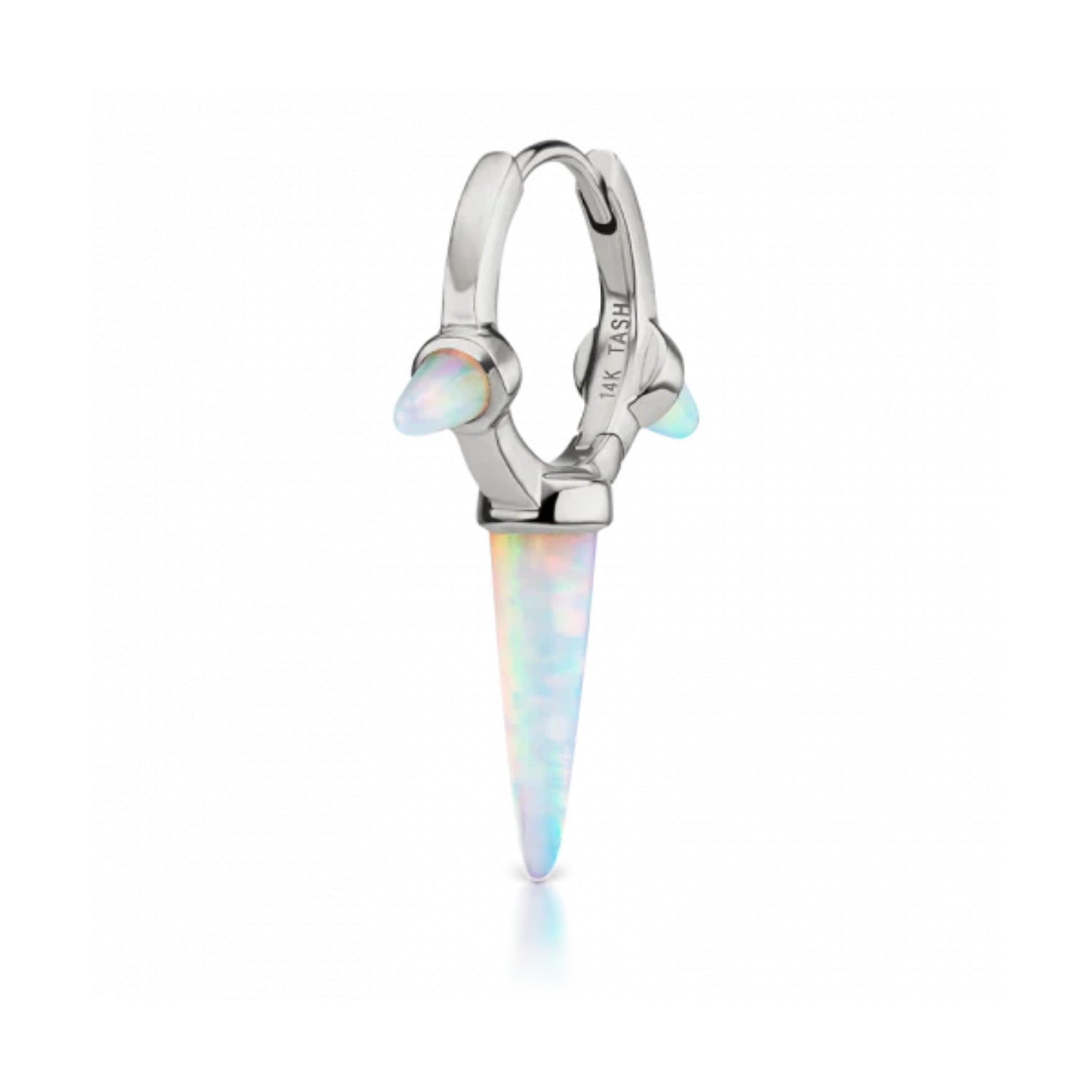 Maria Tash Gold Triple Long Opal Spike Clicker 9.5mm