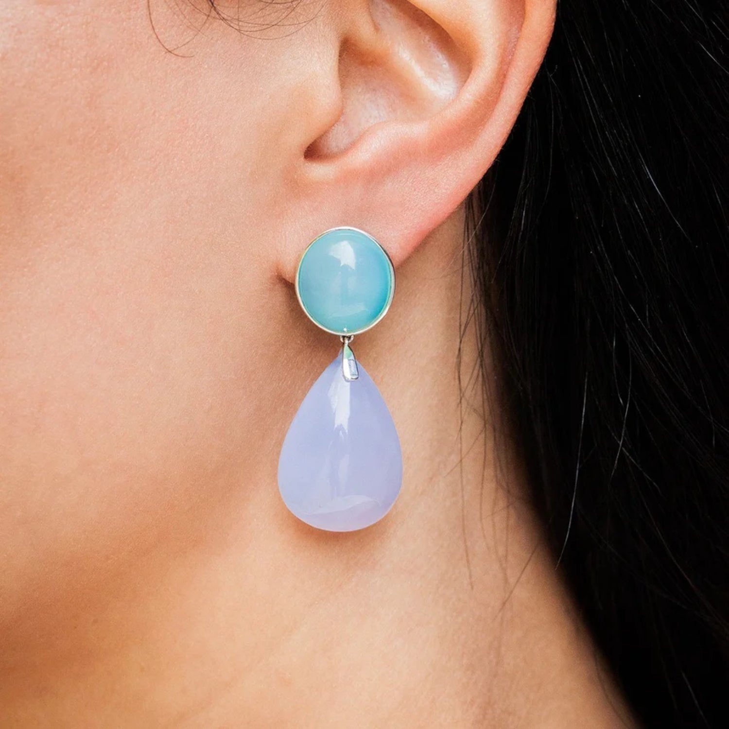 Chalcedony Drop Earrings